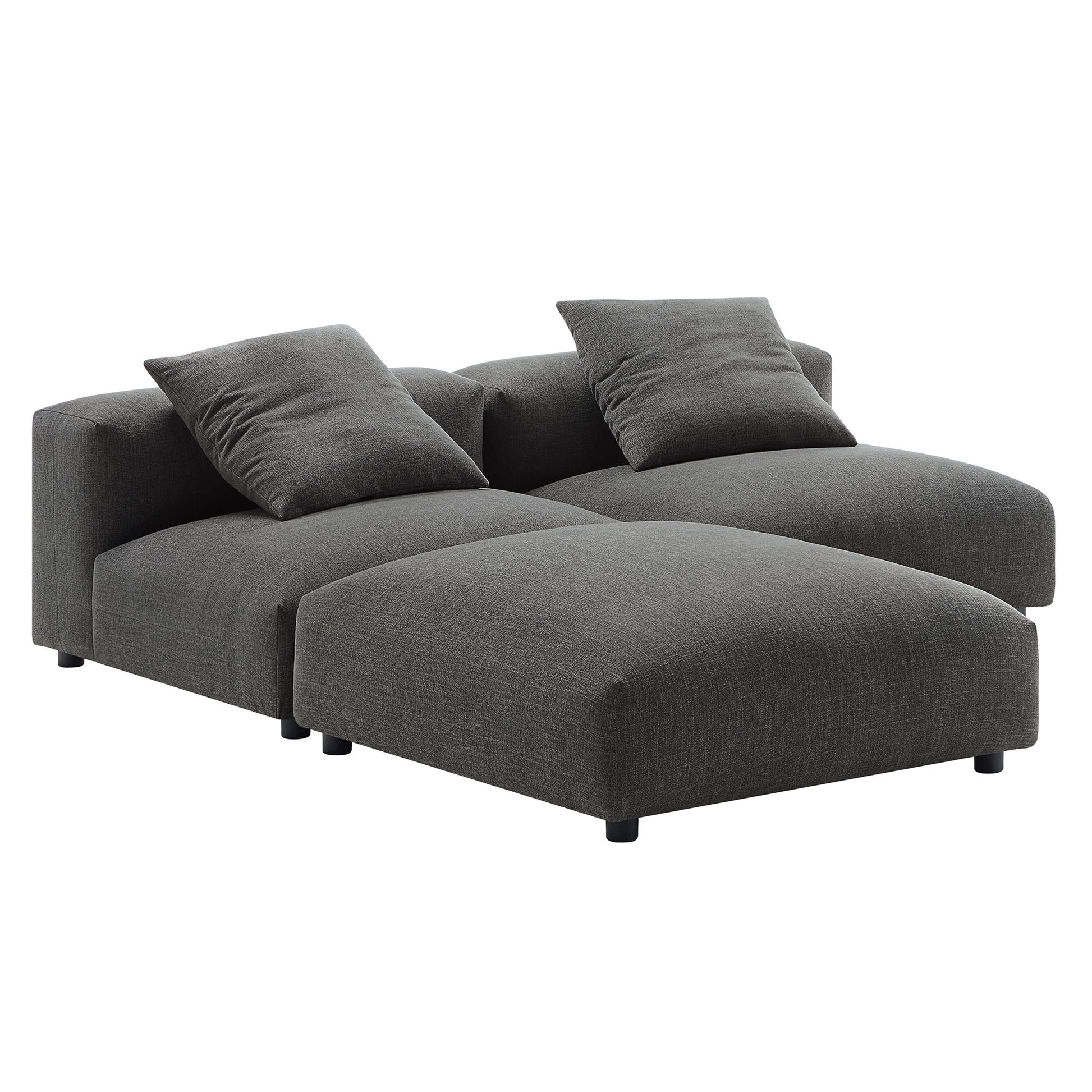 Solace 3-Piece Modular Upholstered Fabric Sectional sofá