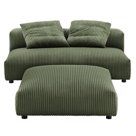 Solace Armless Loveseat con Ottoman Set