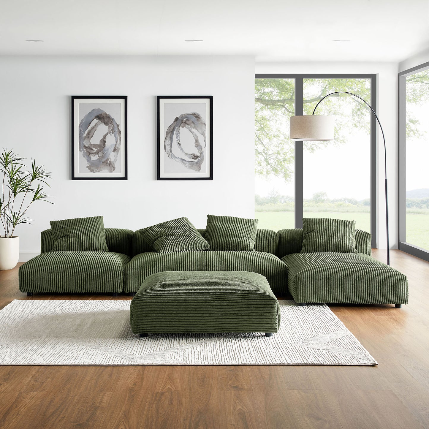 Solace 4-Piece Modular Sofá con Ottoman