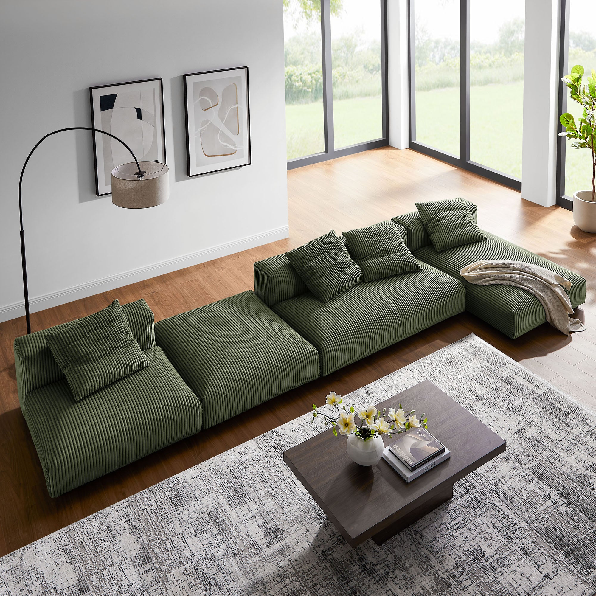 Solace 4-Piece Modular Sofá con Ottoman