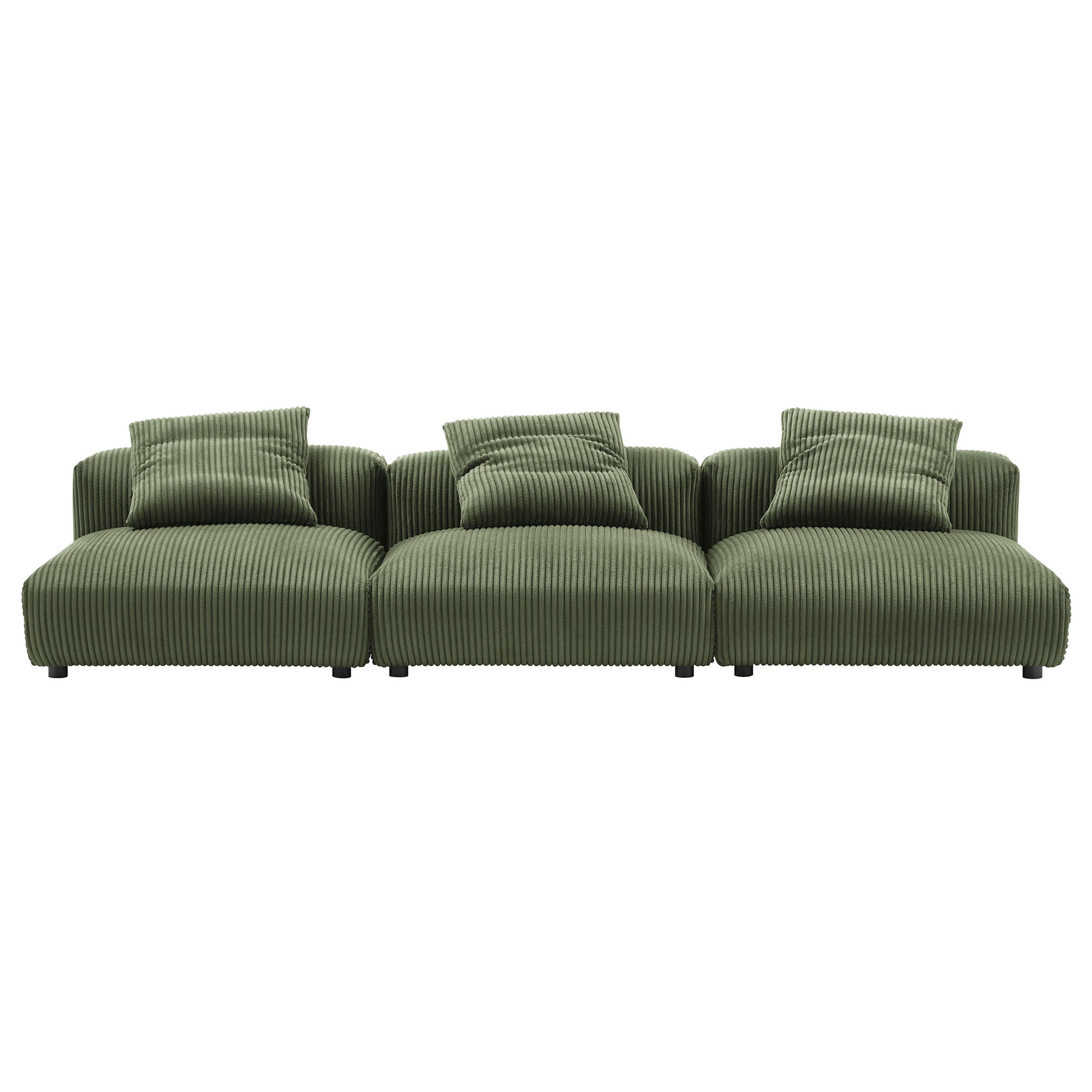 Solace 3-Piece Modular Corduroy Upholstered sofá
