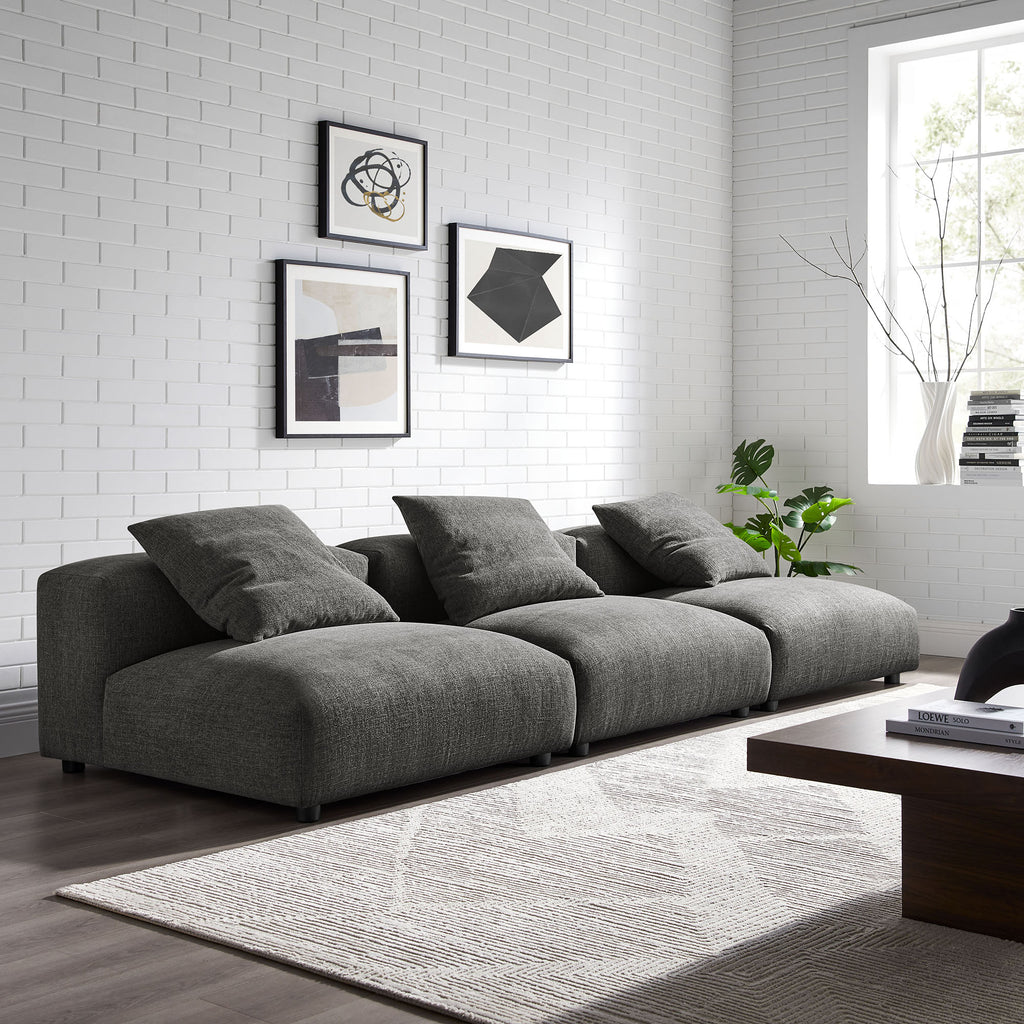 Solace 3-Piece Modular Upholstered Fabric sofá