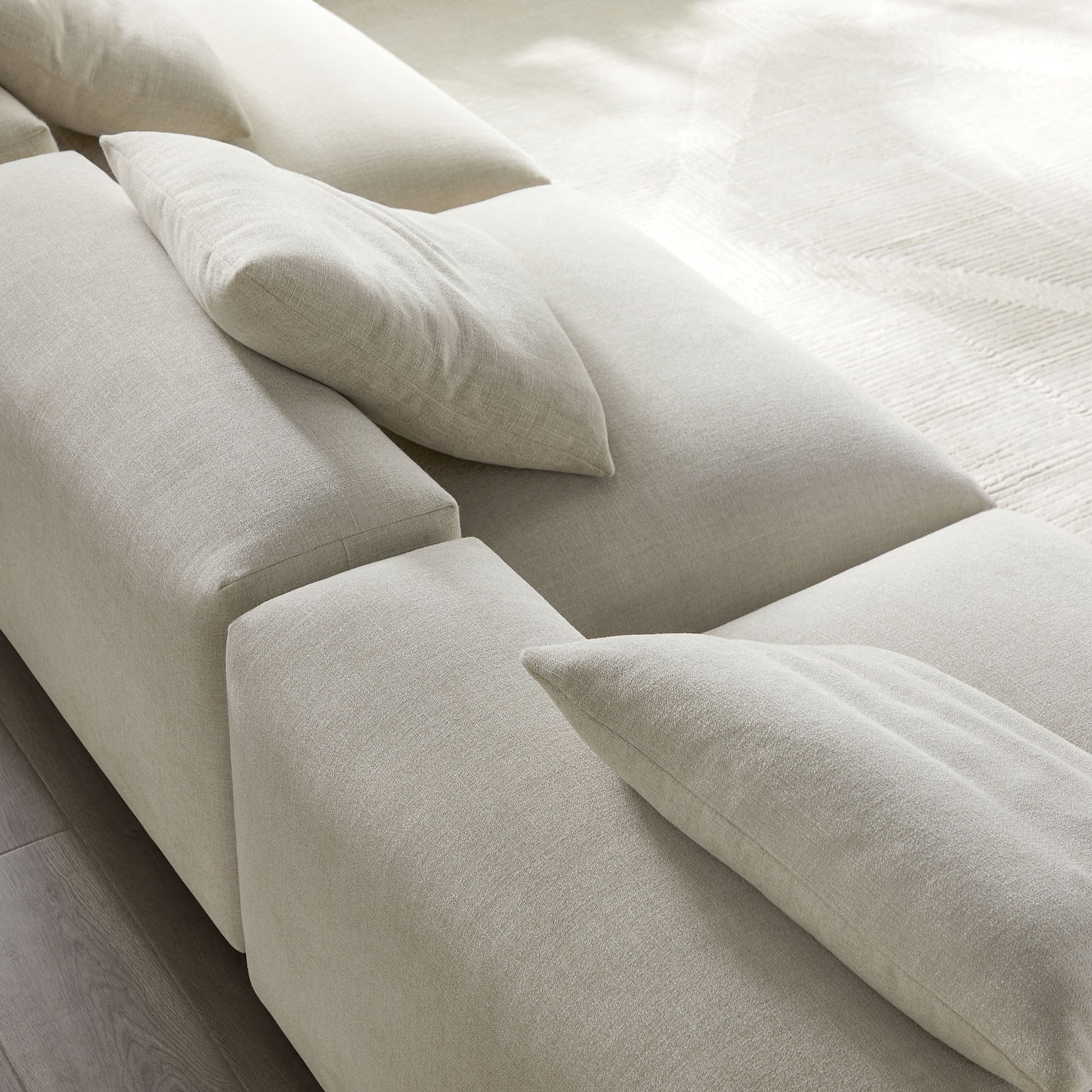 Solace 3-Piece Modular Upholstered Fabric sofá