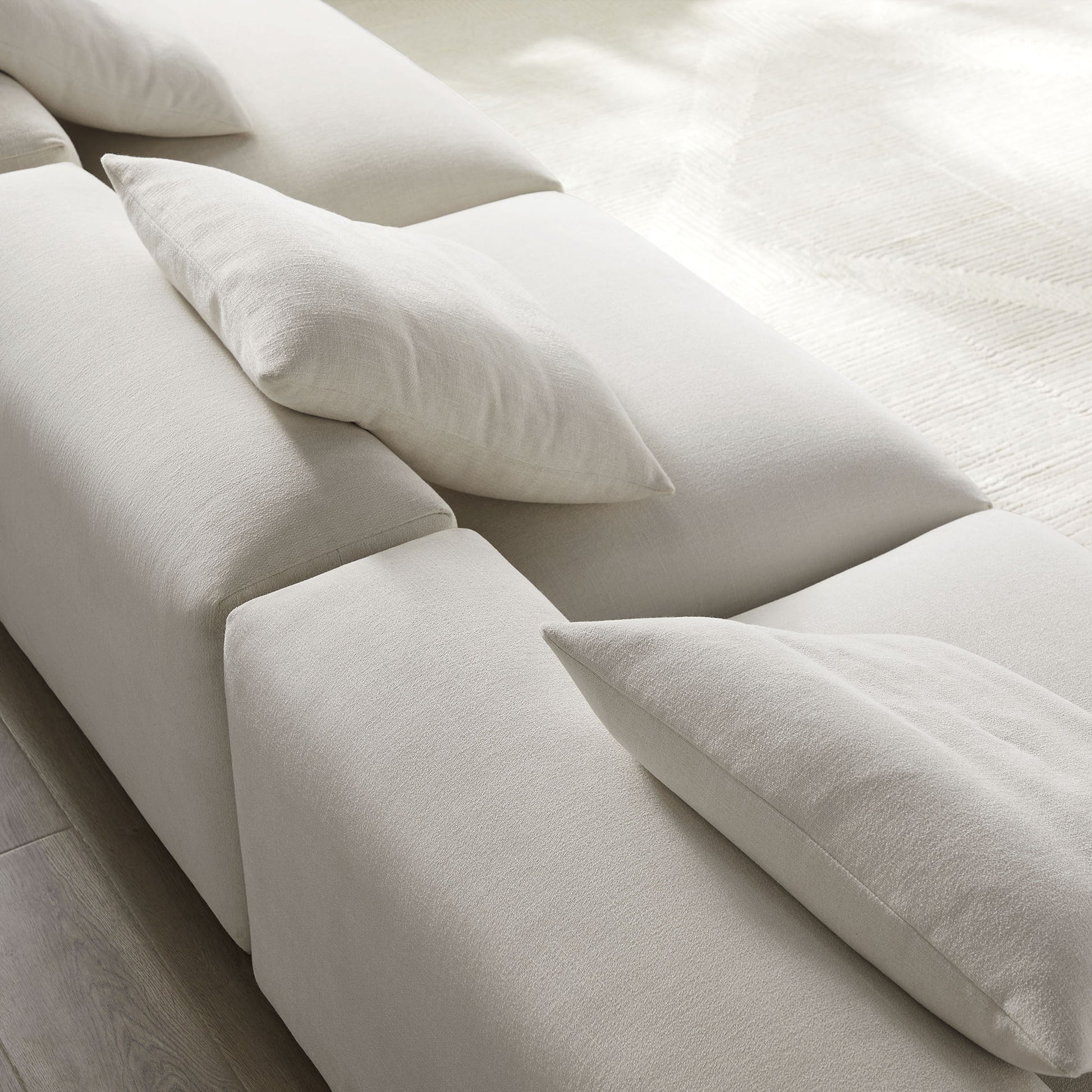 Solace 3-Piece Modular Upholstered Fabric sofá