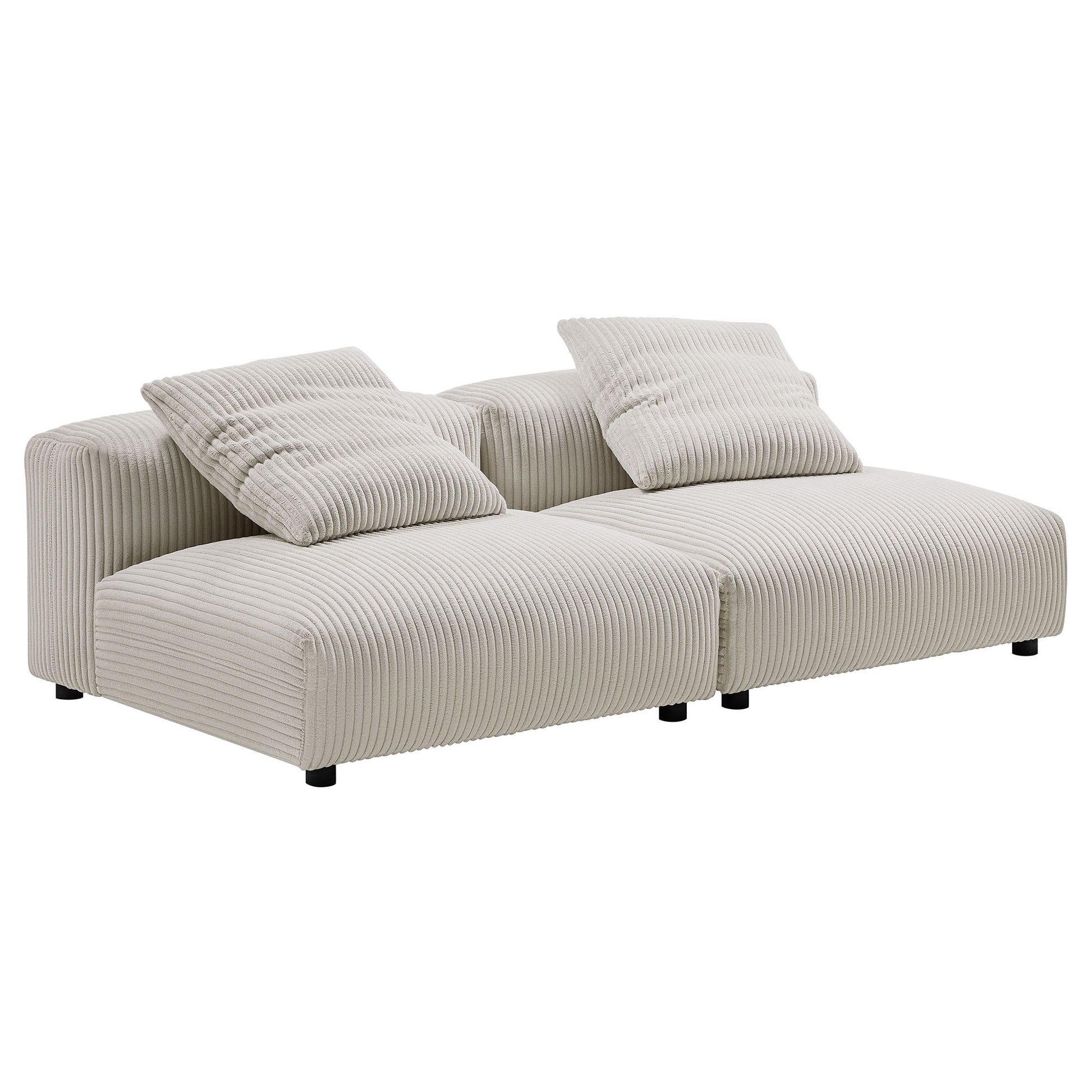 Solace 2-Piece Modular Corduroy Upholstered sofá