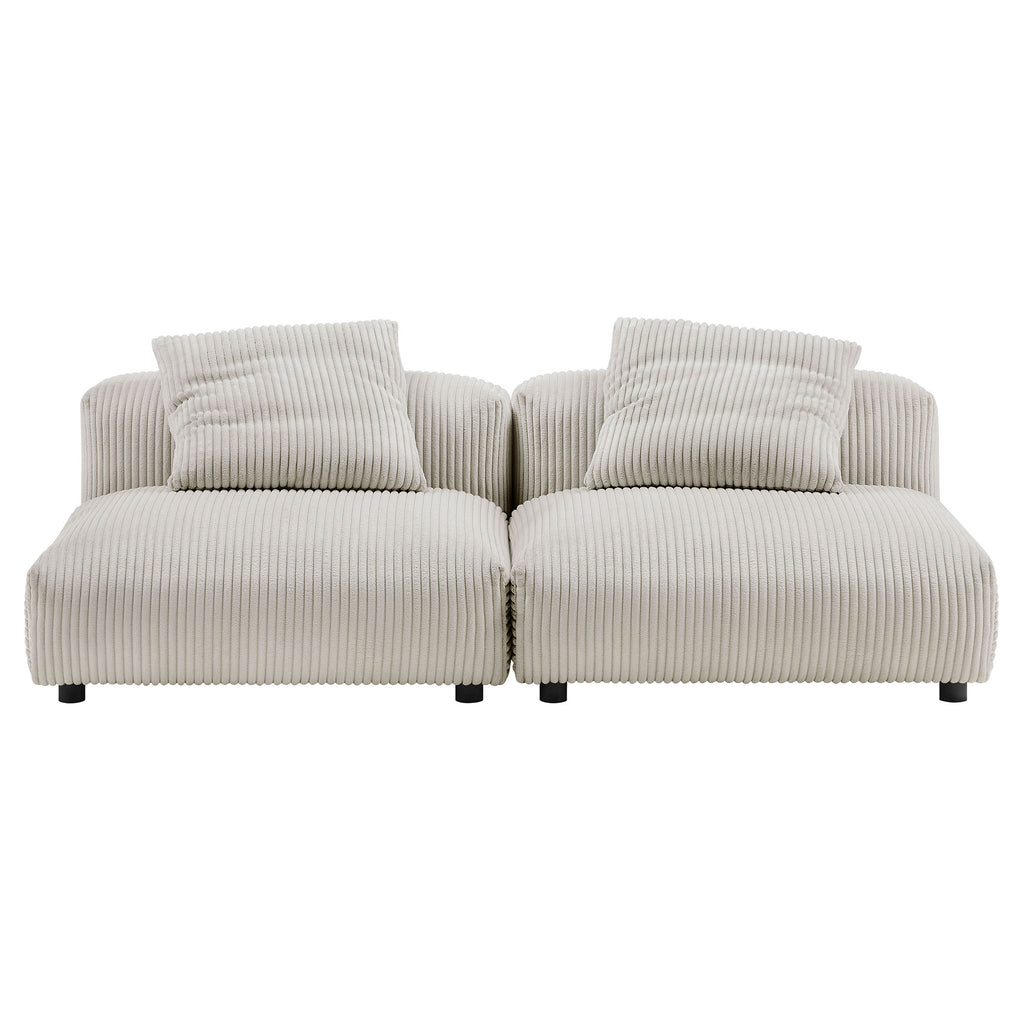 Solace 2-Piece Modular Corduroy Upholstered sofá