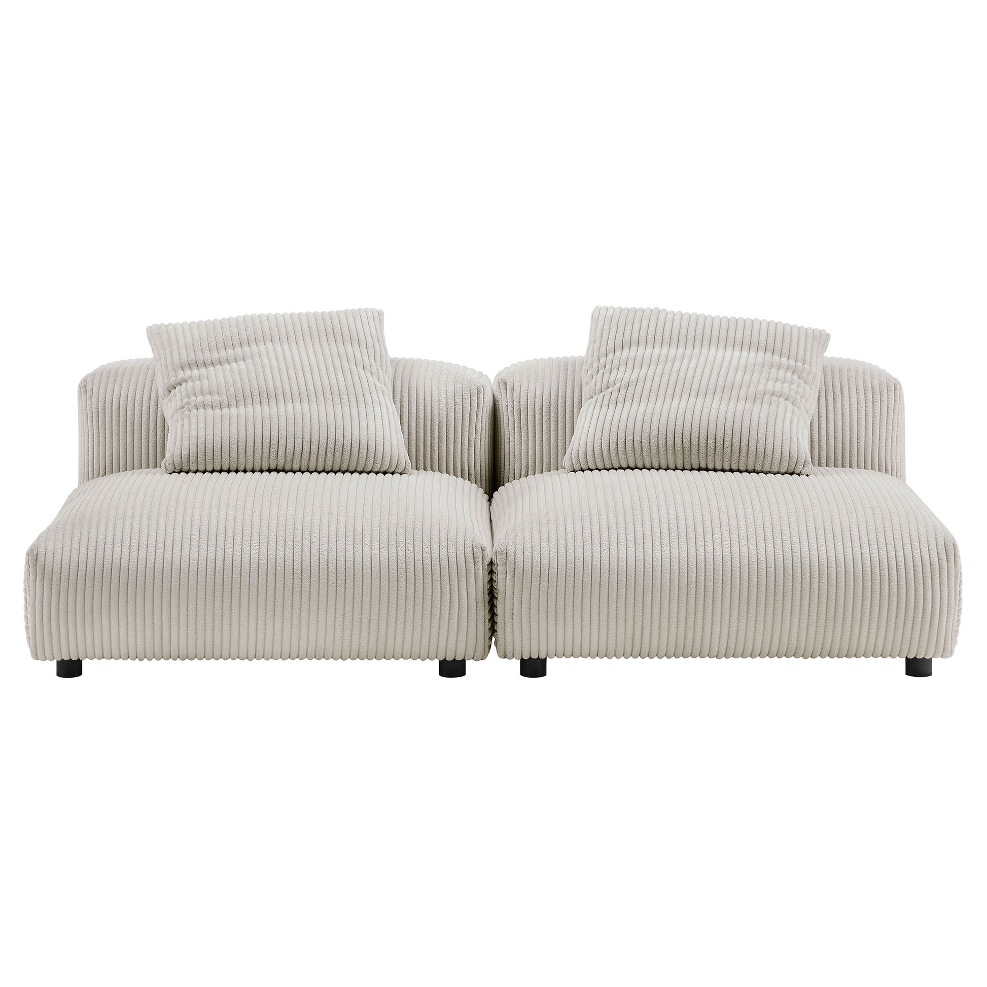 Solace 2-Piece Modular Corduroy Upholstered sofá