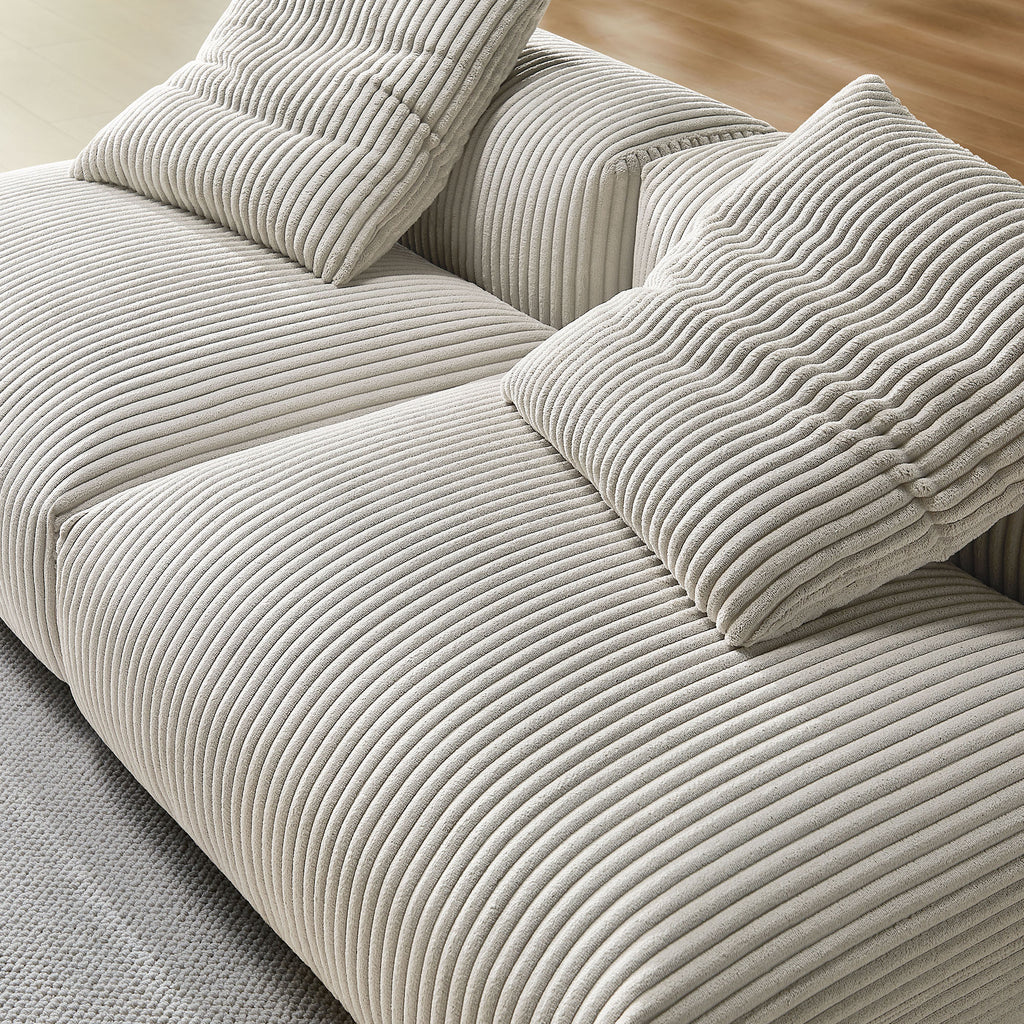 Solace 2-Piece Modular Corduroy Upholstered sofá