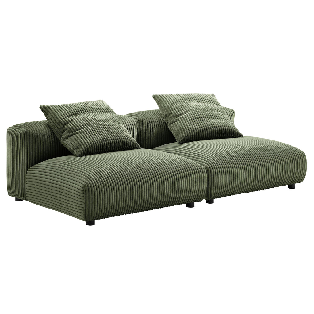 Solace 2-Piece Modular Corduroy Upholstered sofá