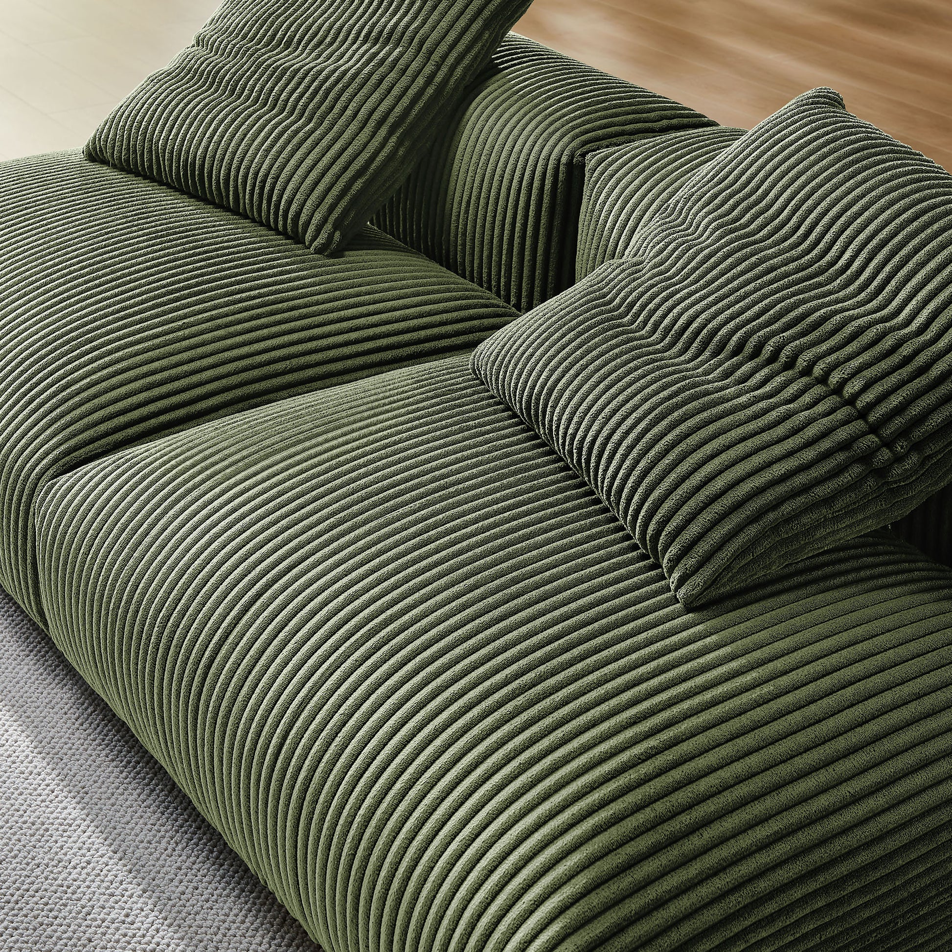 Solace 2-Piece Modular Corduroy Upholstered sofá