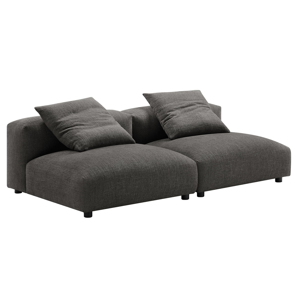 Solace 2-Piece Modular Upholstered Fabric sofá