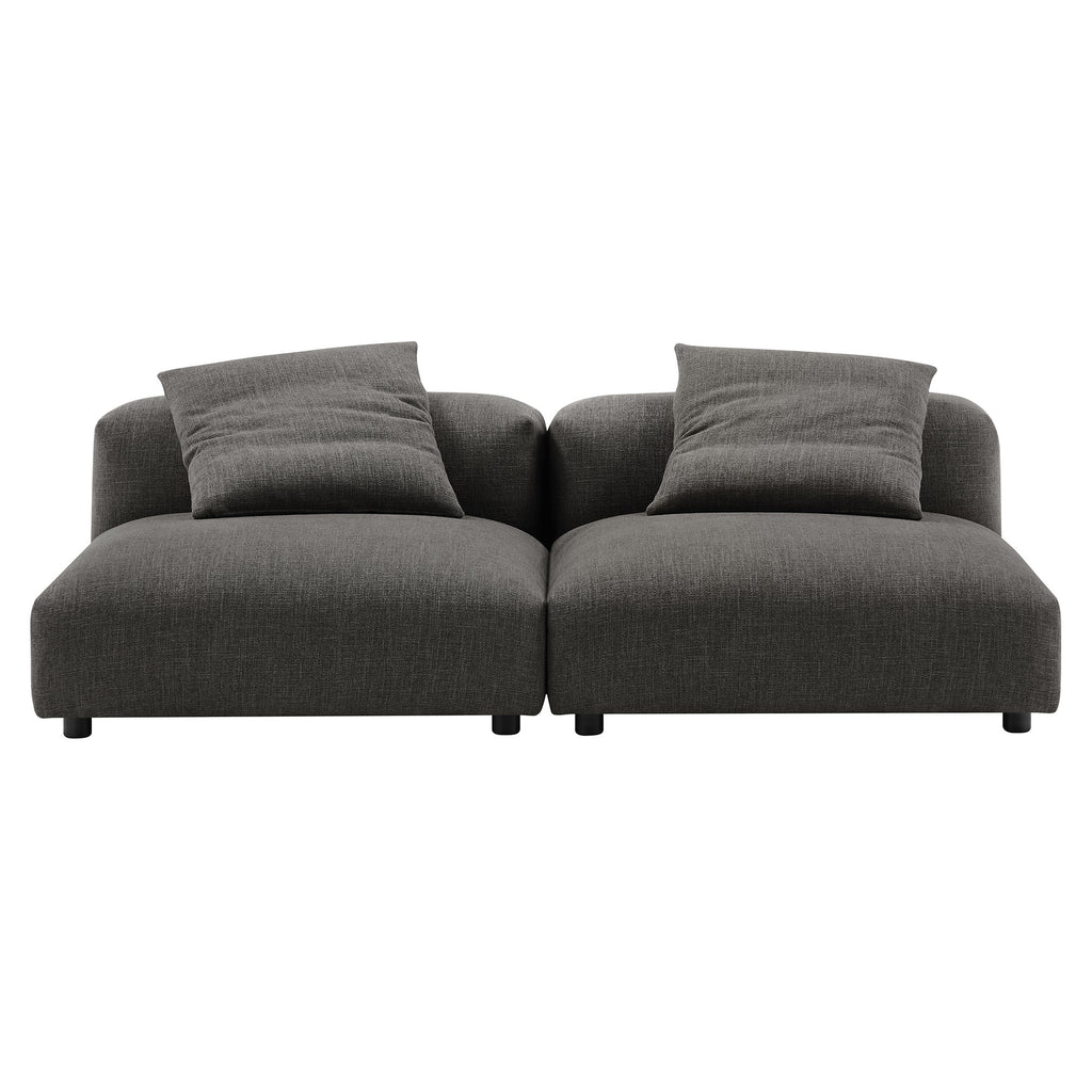Solace 2-Piece Modular Upholstered Fabric sofá