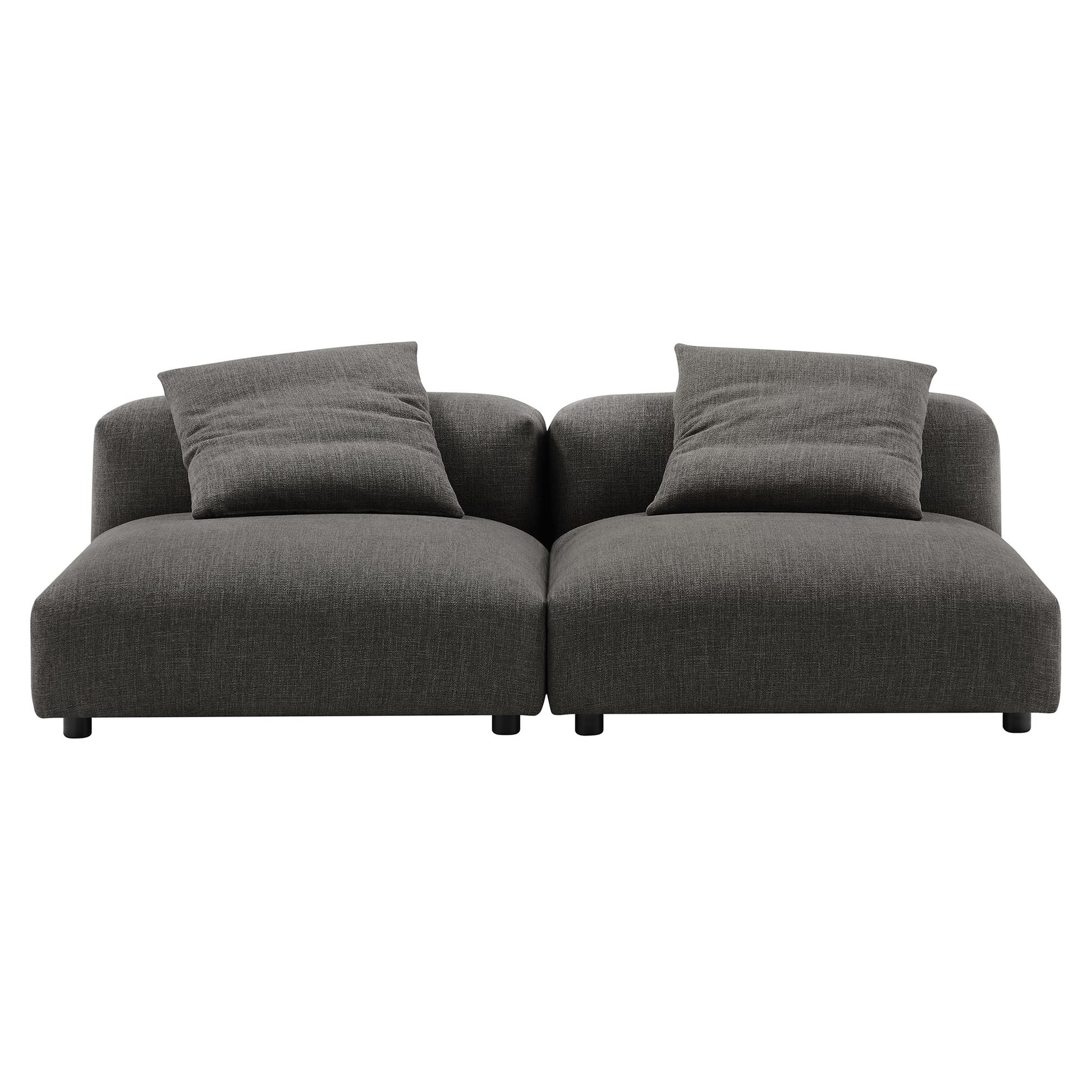 Solace 2-Piece Modular Upholstered Fabric sofá