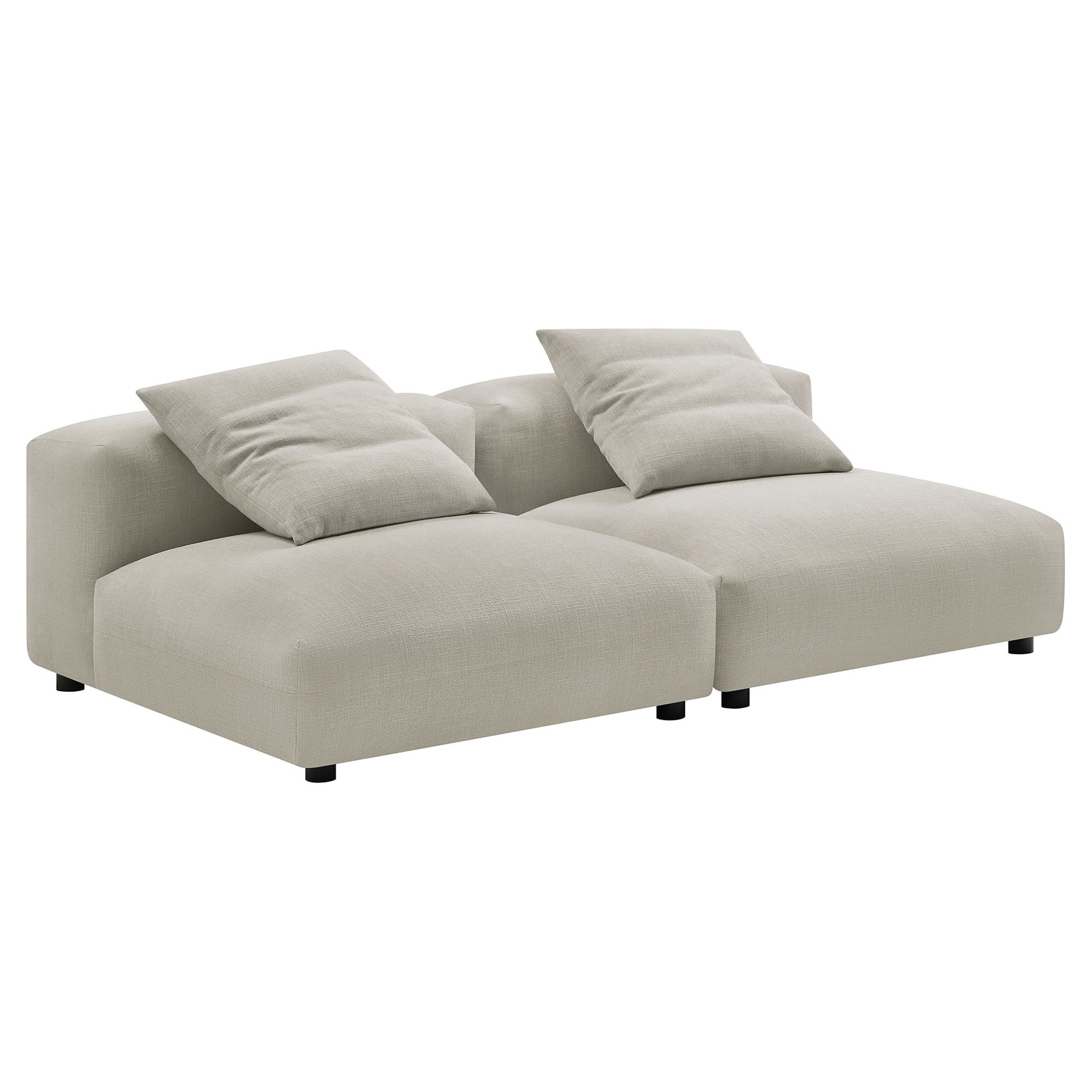 Solace 2-Piece Modular Upholstered Fabric sofá