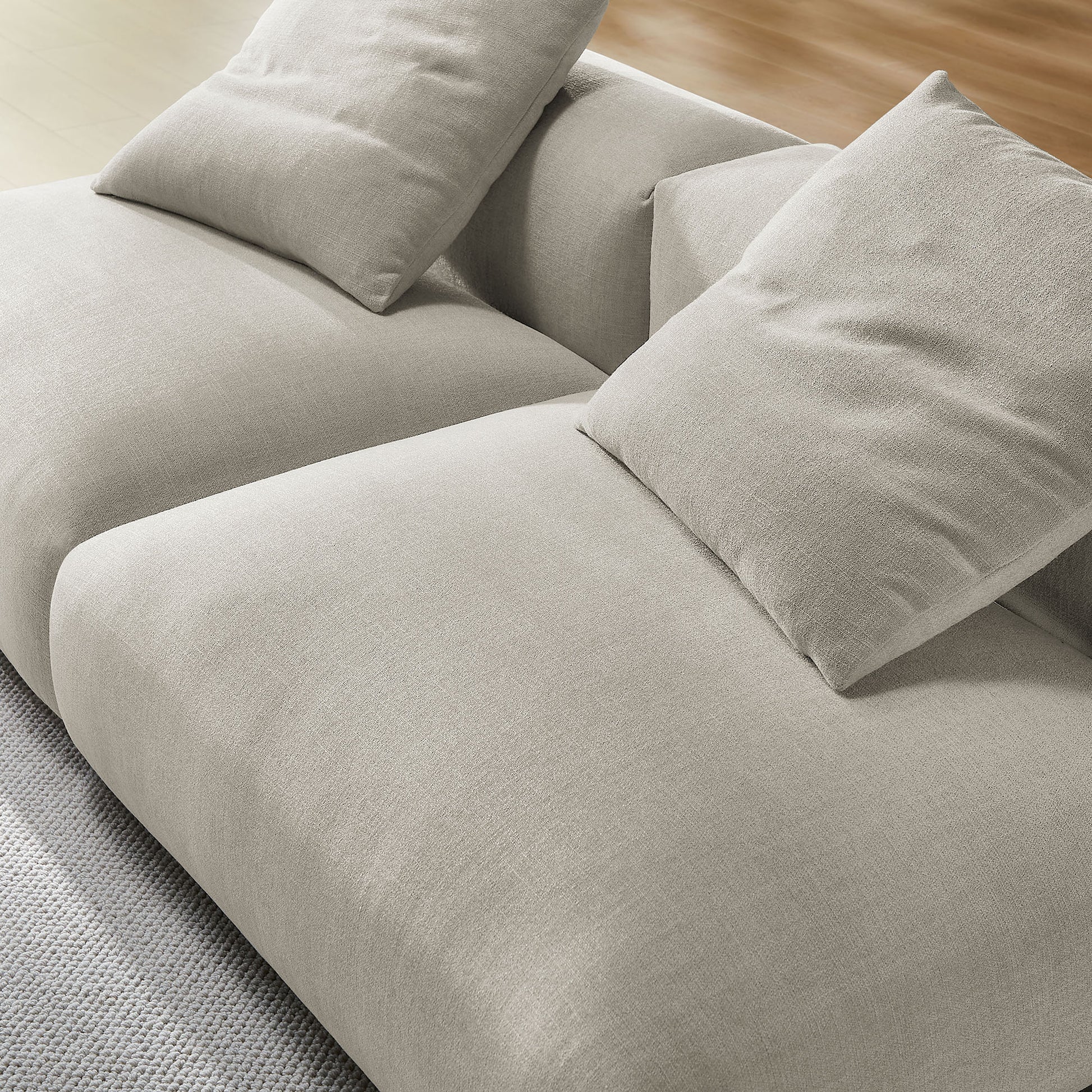 Solace 2-Piece Modular Upholstered Fabric sofá