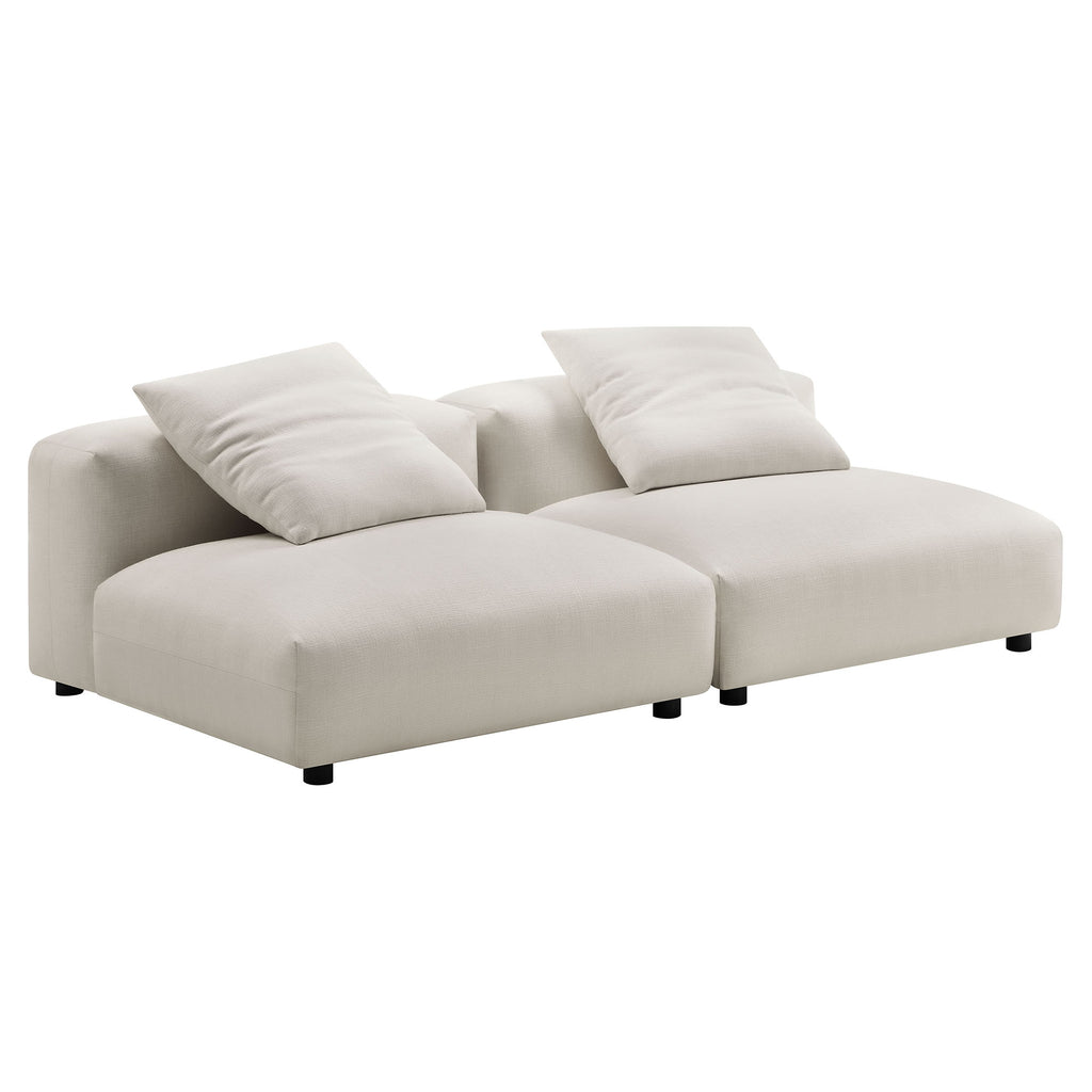 Solace 2-Piece Modular Upholstered Fabric sofá