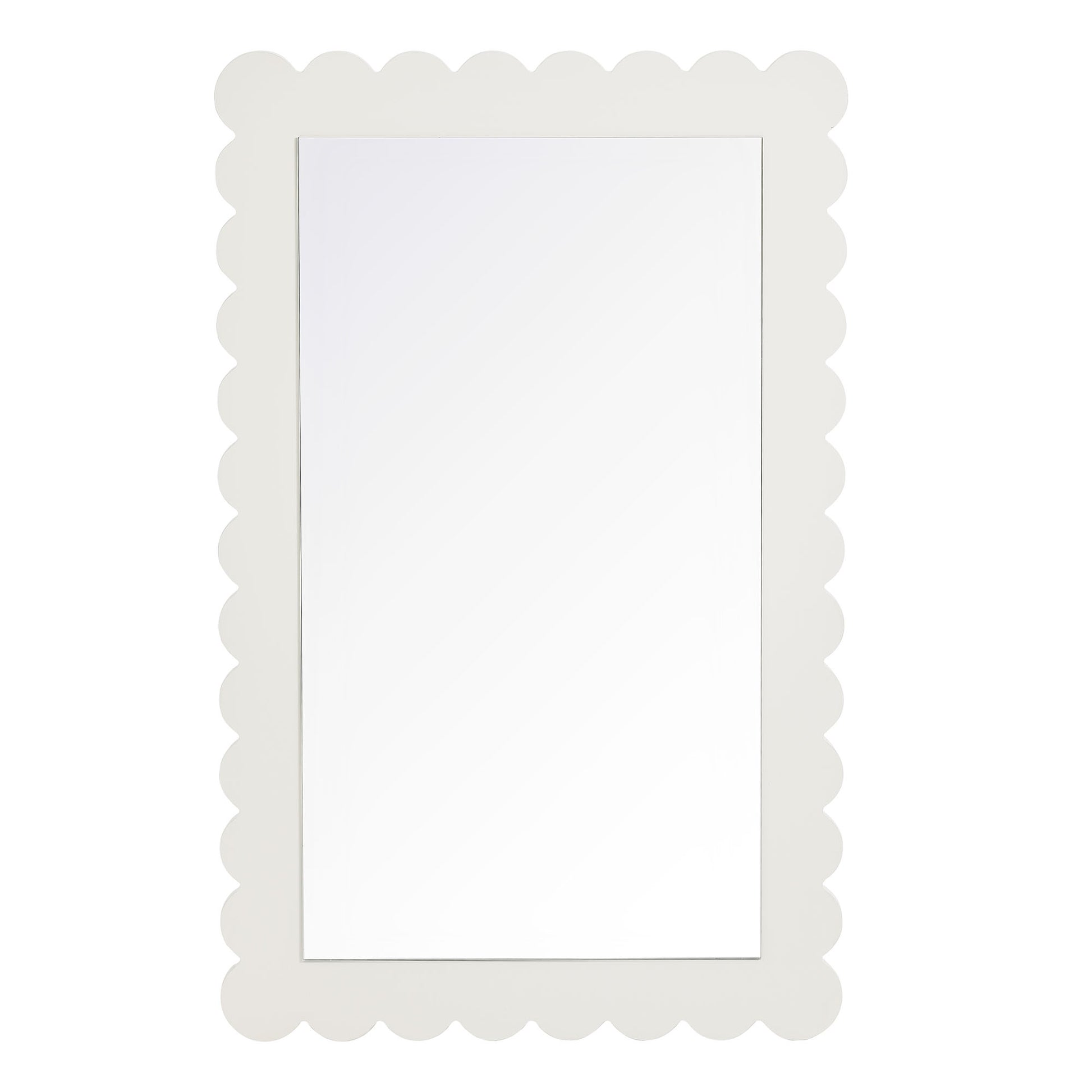 Emmeline Scalloped Rectangle Wall Mirror