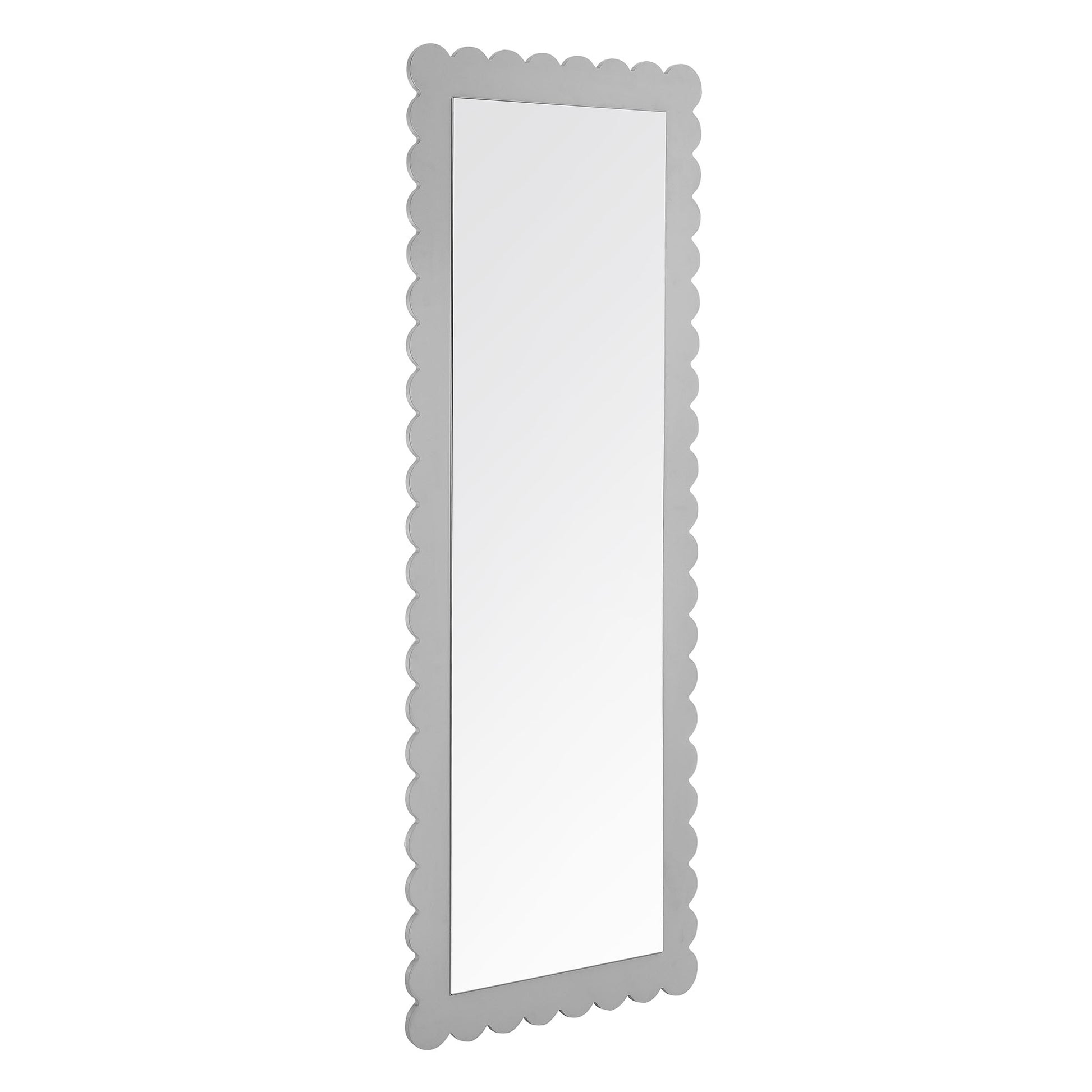 Emmeline Scalloped Rectangle Floor Mirror