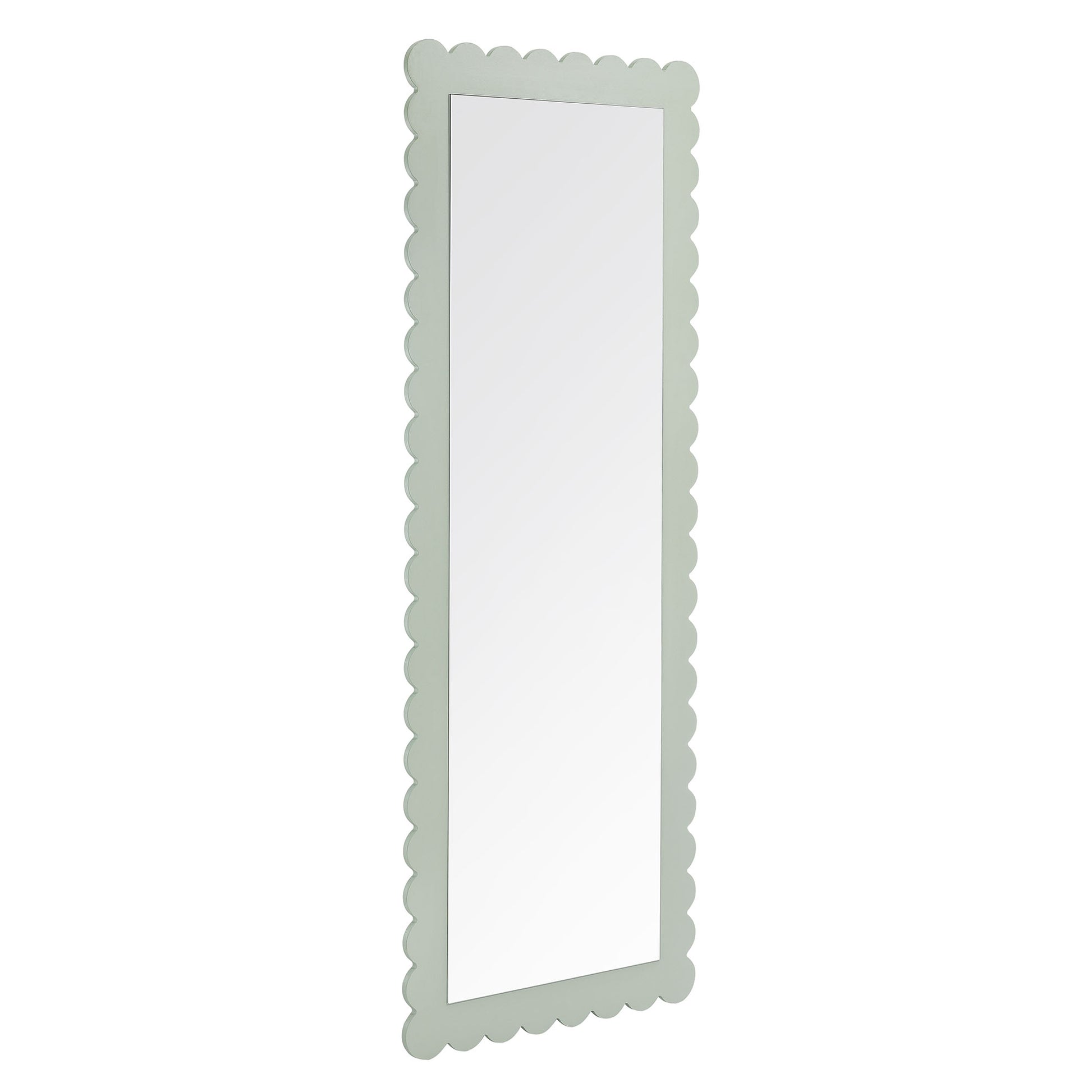 Emmeline Scalloped Rectangle Floor Mirror
