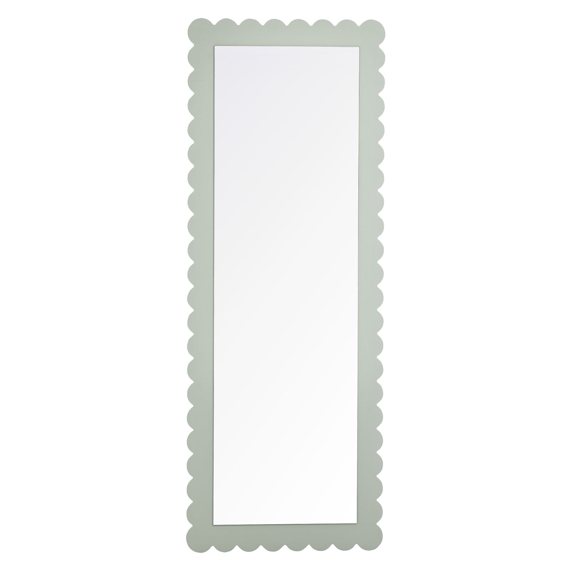 Emmeline Scalloped Rectangle Floor Mirror
