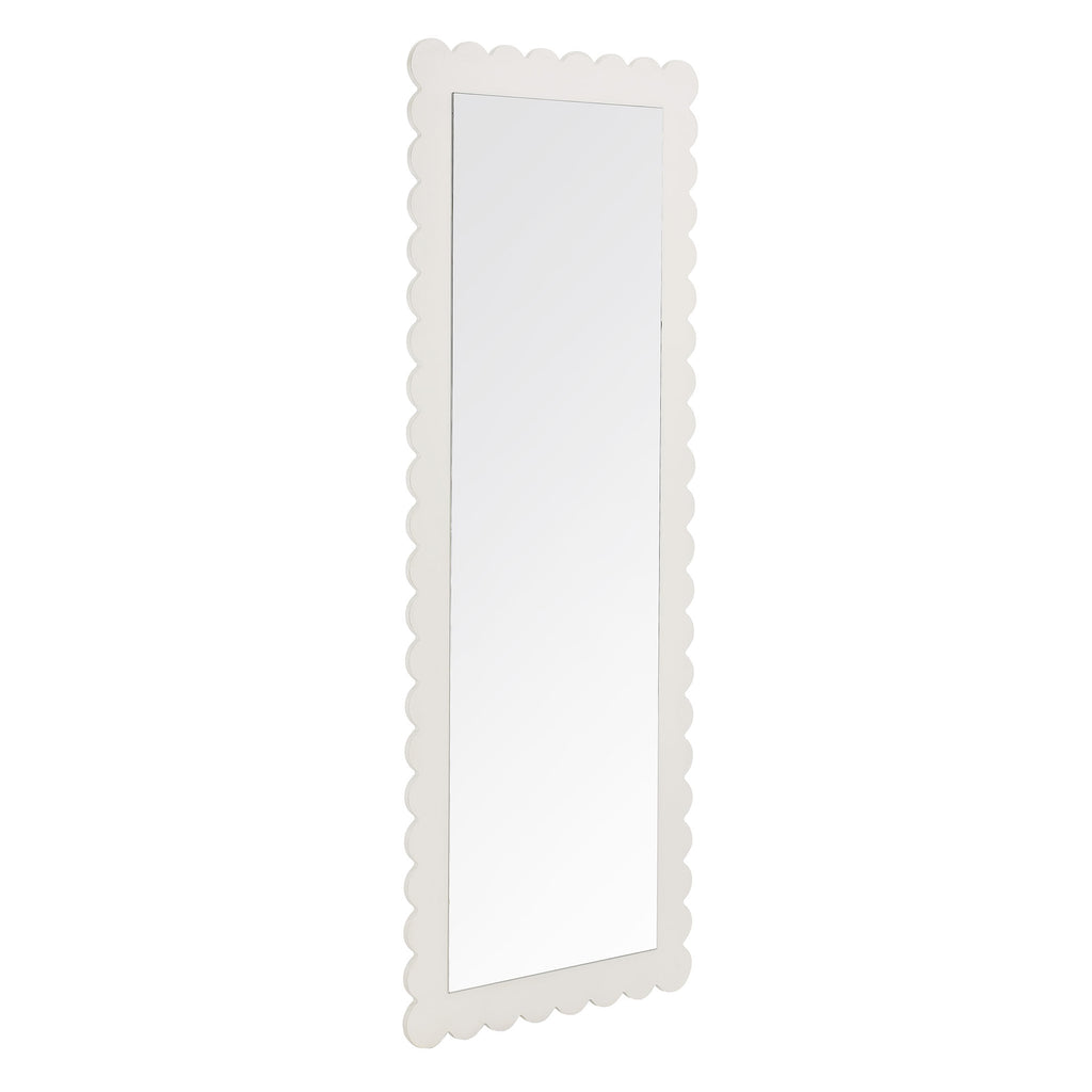 Emmeline Scalloped Rectangle Floor Mirror