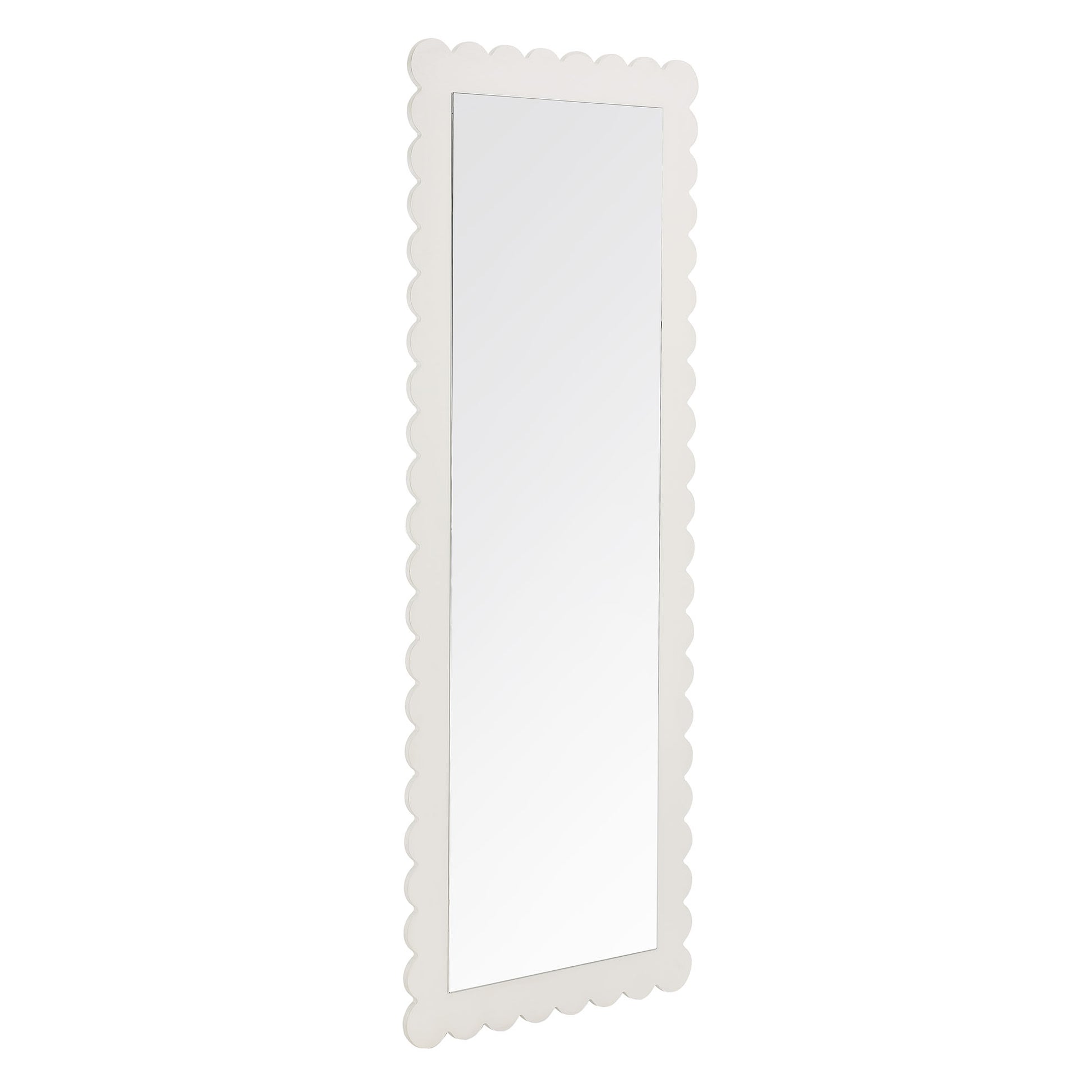 Emmeline Scalloped Rectangle Floor Mirror