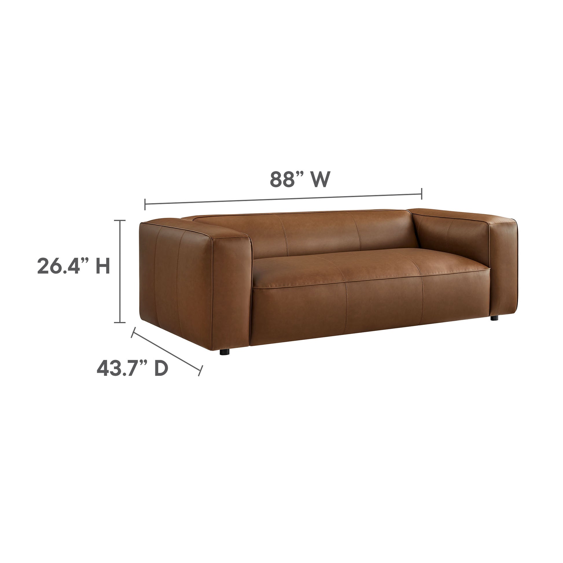 Auren Upholstered Vegan Leather sofá