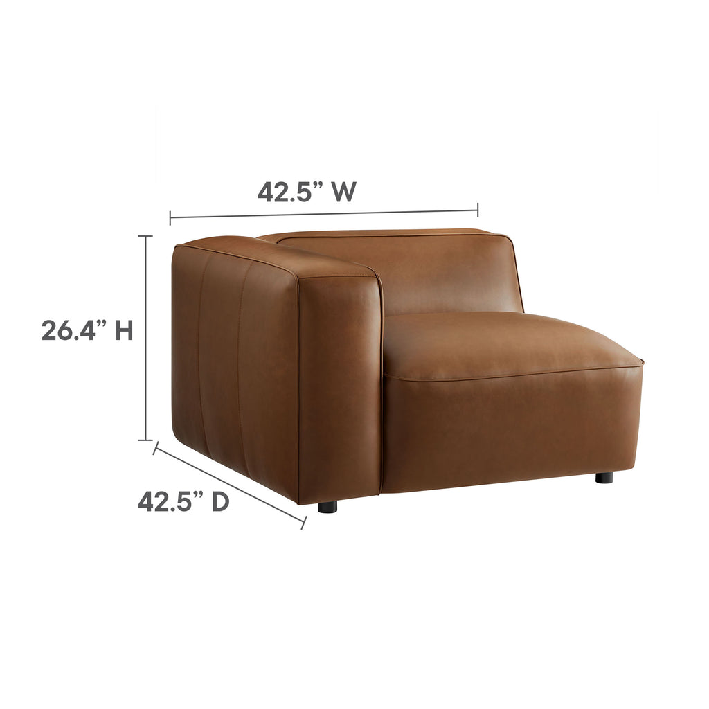Auren 5-Piece Upholstered Vegan Leather Modular L-Shaped sofá