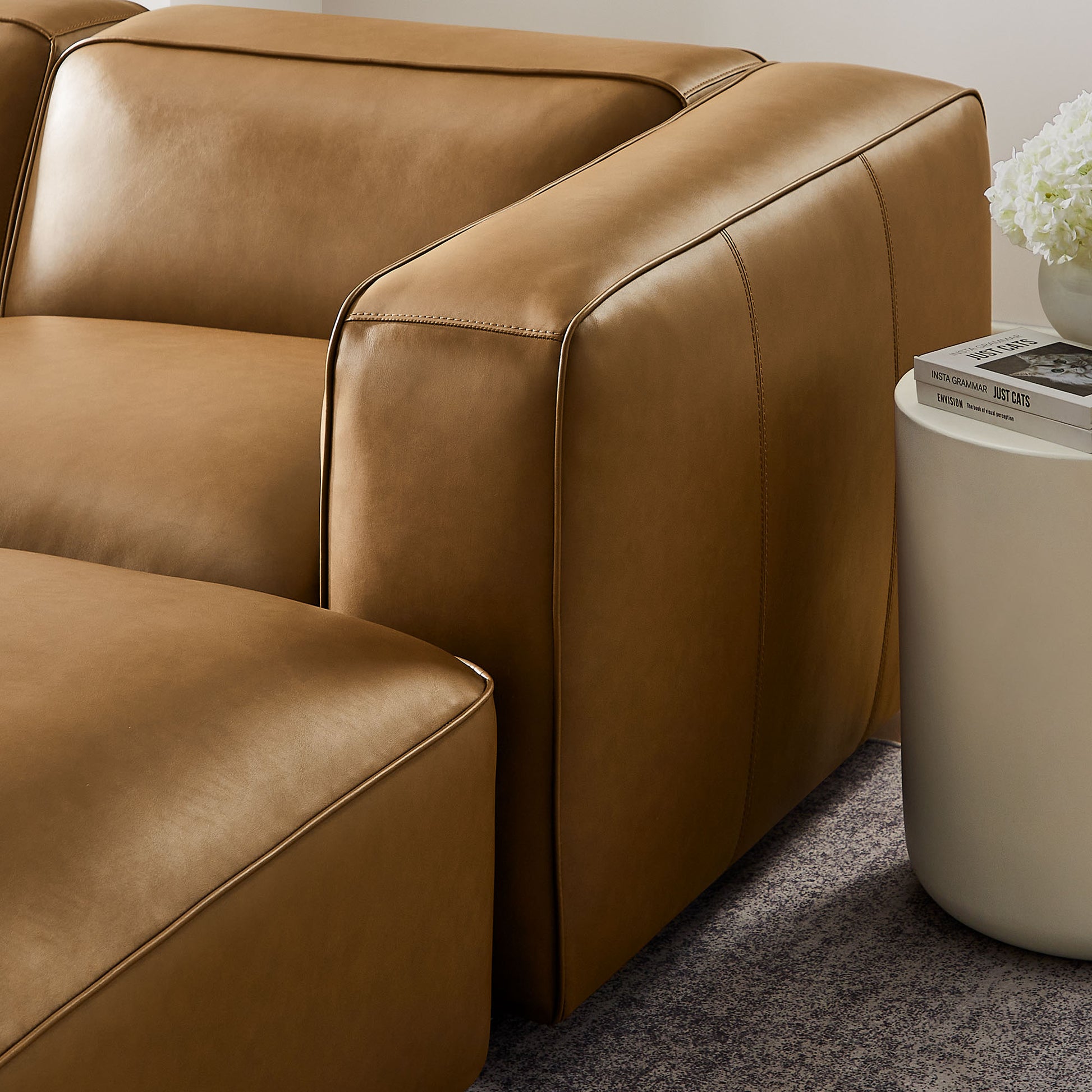 Auren 5-Piece Upholstered Vegan Leather Modular U-Shaped sofá