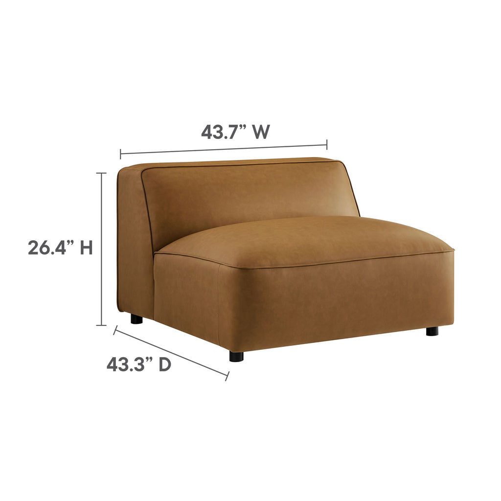 Auren 6-Piece Upholstered Vegan Leather Modular sofá