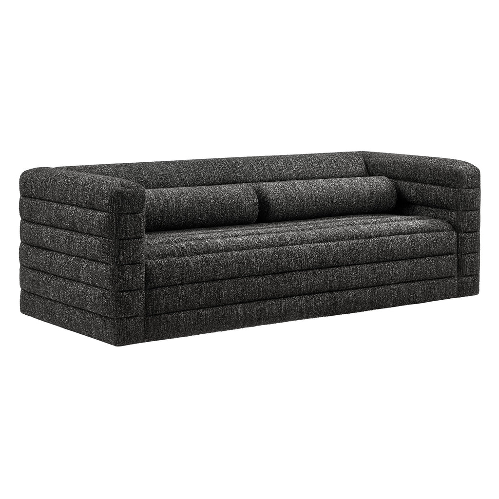 Relle Channel Tufted Boucle Upholstered sofá