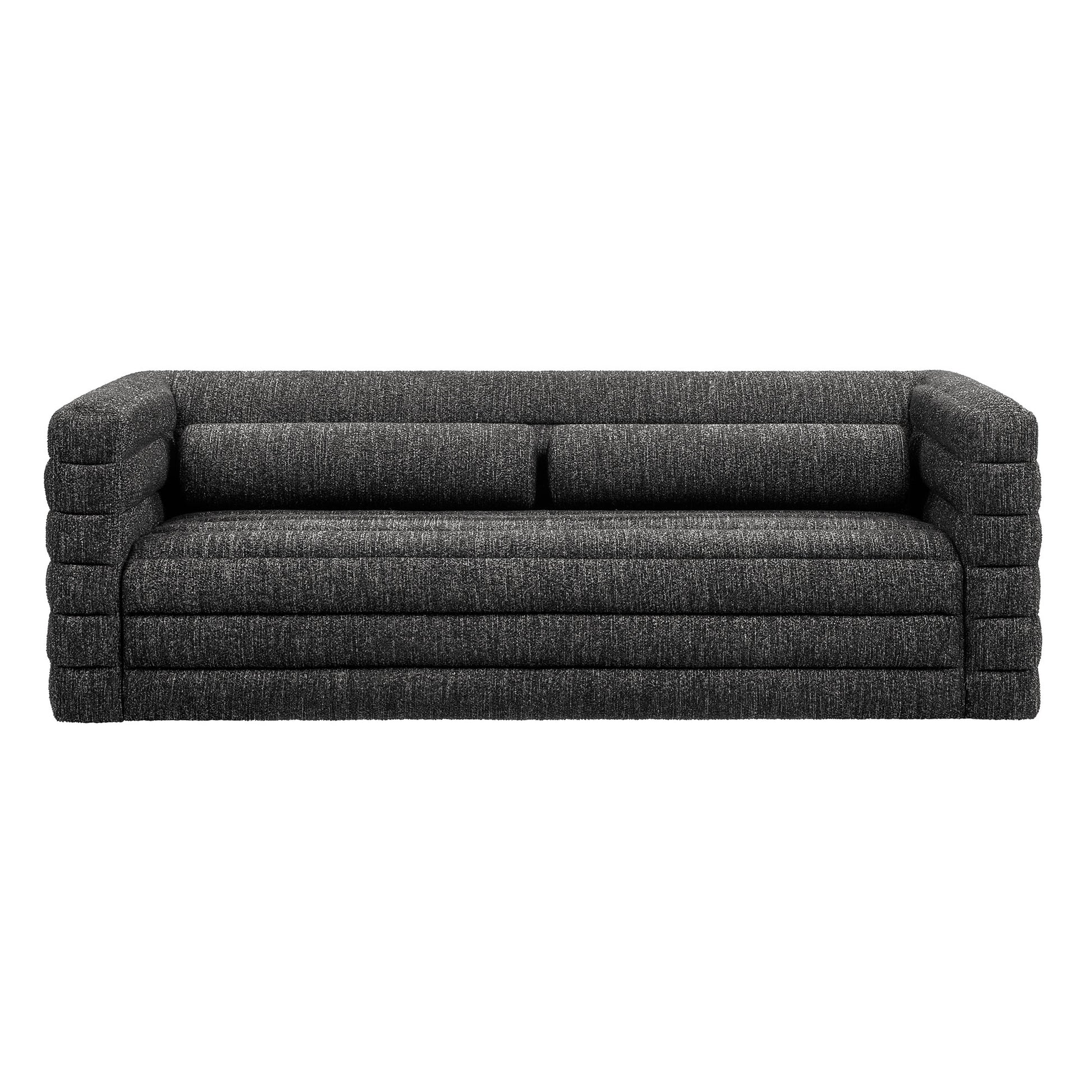 Relle Channel Tufted Boucle Upholstered sofá