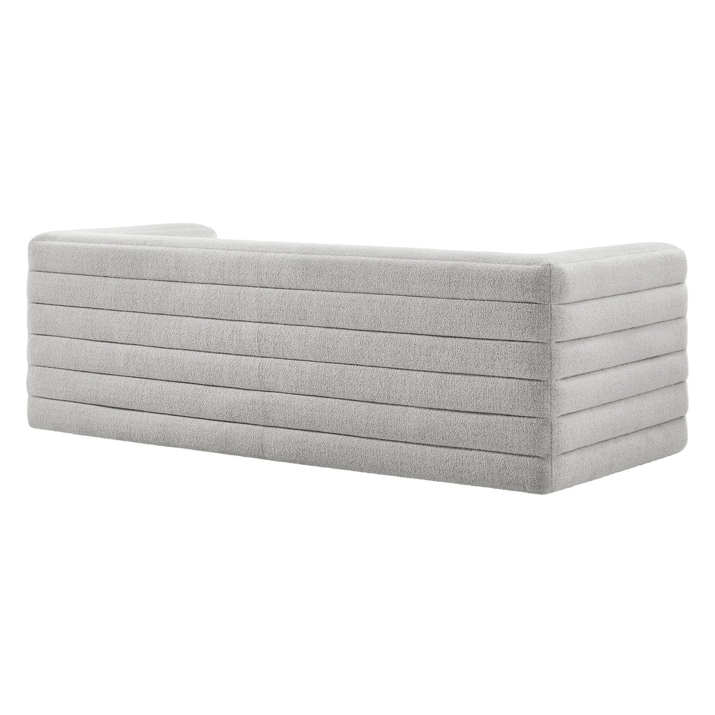 Relle Channel Tufted Boucle Upholstered sofá