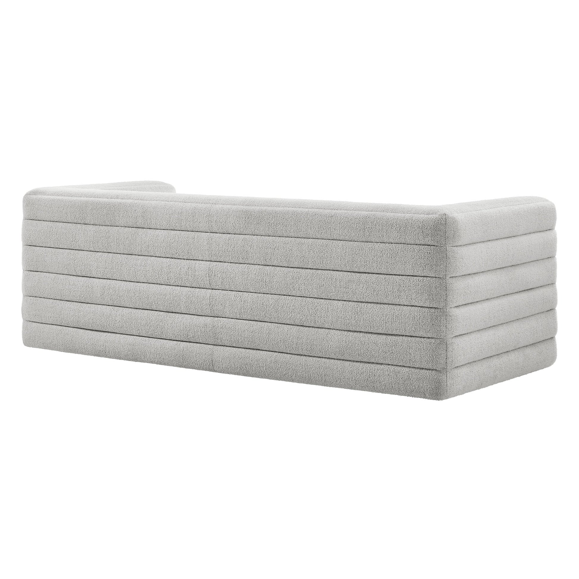Relle Channel Tufted Boucle Upholstered sofá