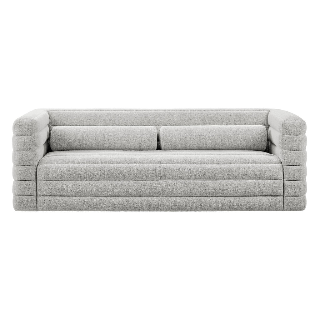 Relle Channel Tufted Boucle Upholstered sofá