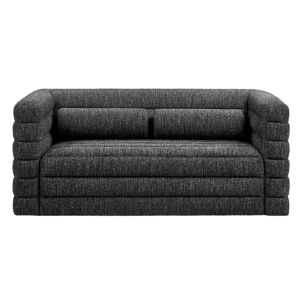 Relle Channel Tufted Boucle Upholstered loveseat