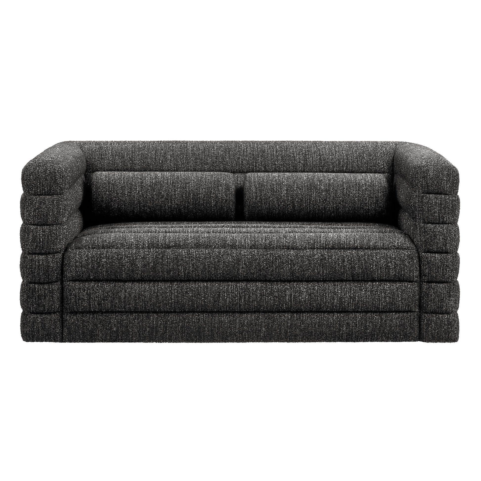 Relle Channel Tufted Boucle Upholstered loveseat