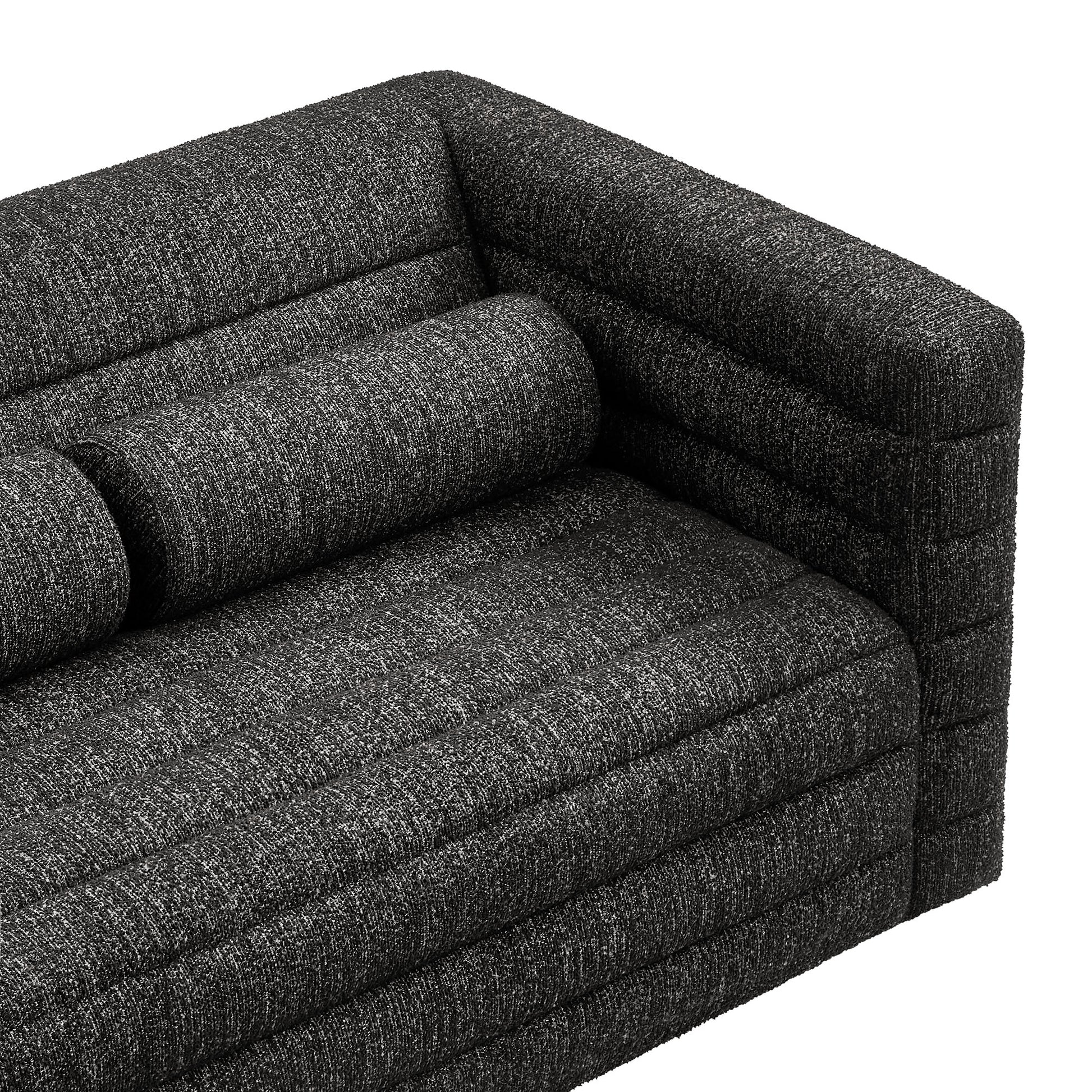 Relle Channel Tufted Boucle Upholstered loveseat