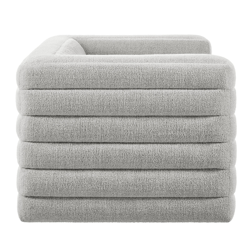 Relle Channel Tufted Boucle Upholstered loveseat