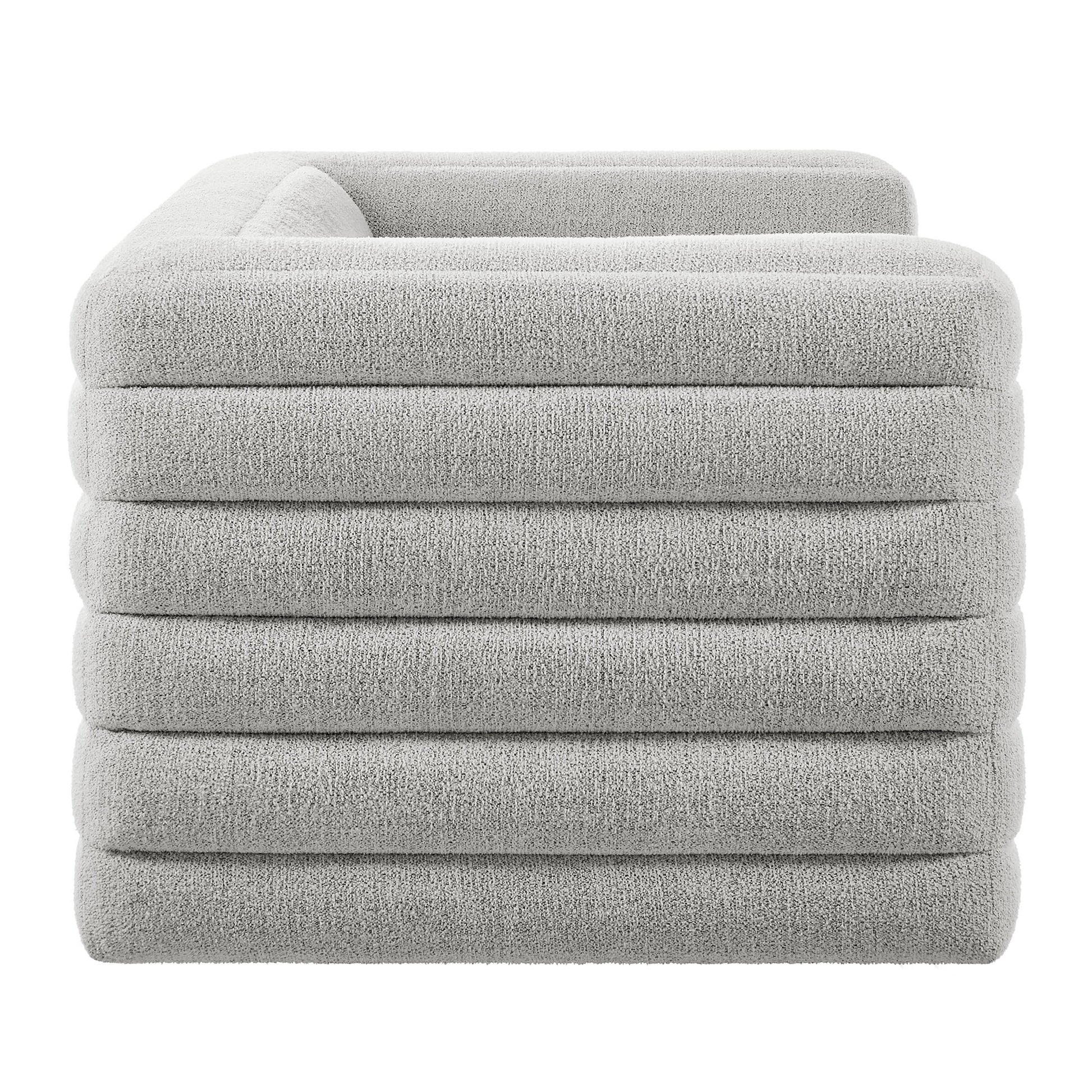 Relle Channel Tufted Boucle Upholstered loveseat