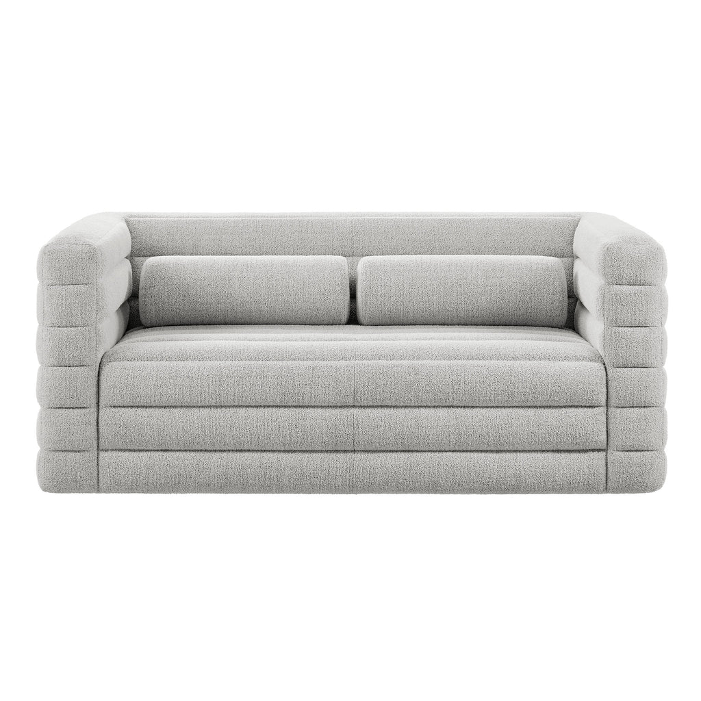 Relle Channel Tufted Boucle Upholstered loveseat