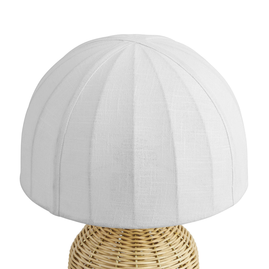 Santo Rattan mesa Lamp With Dome Shade