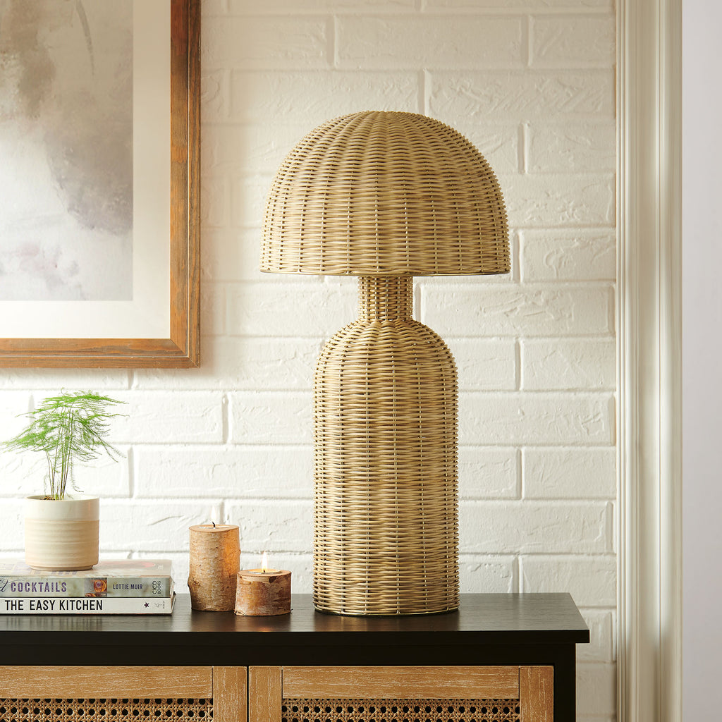 Briar Rattan mesa Lamp