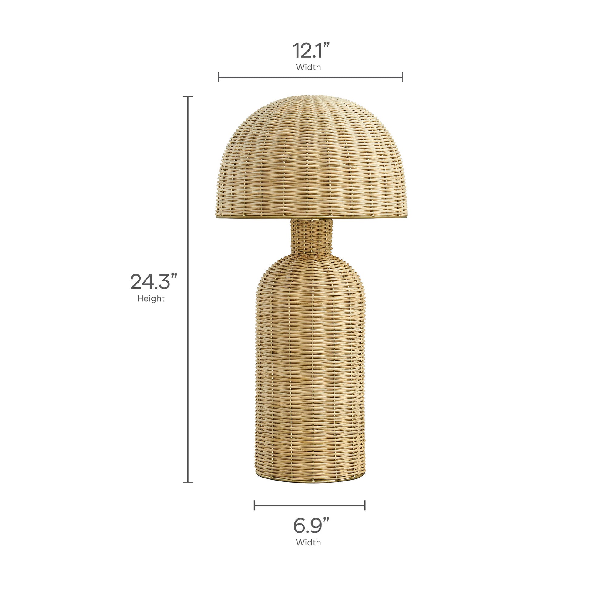 Briar Rattan mesa Lamp