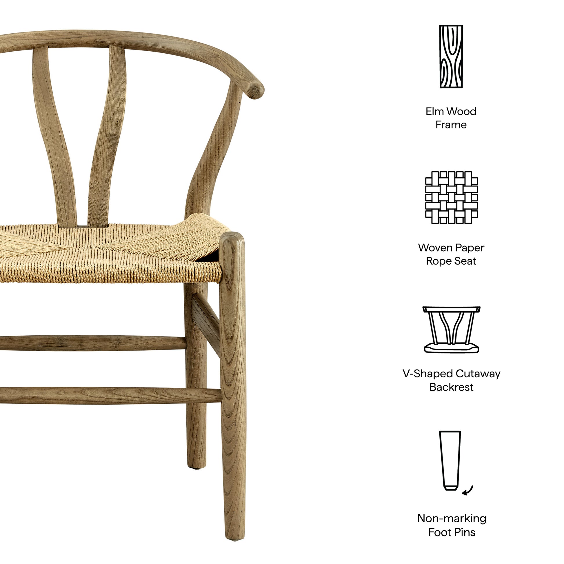 Amish 29" Wood comedor silla