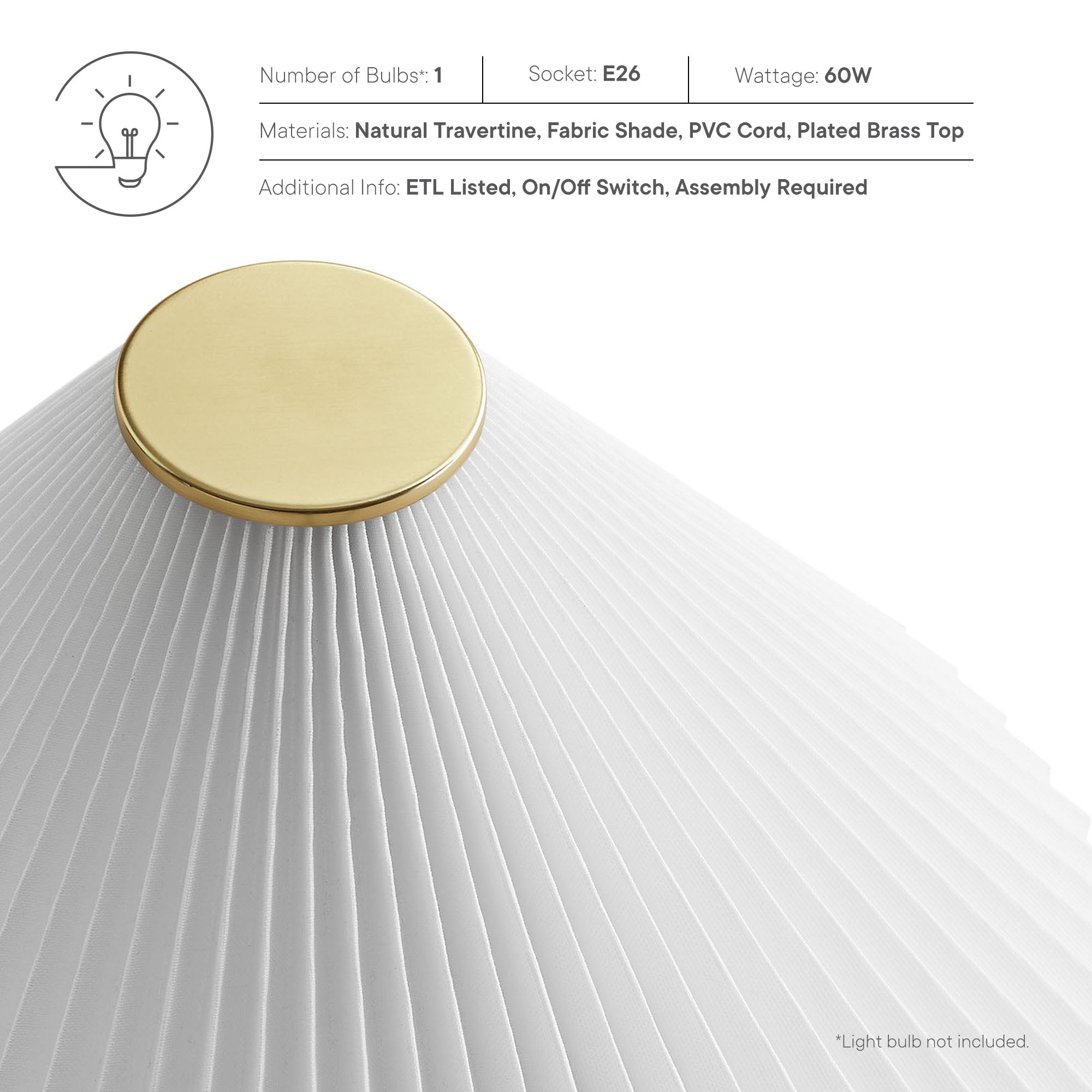 Cove Lámpara de mesa