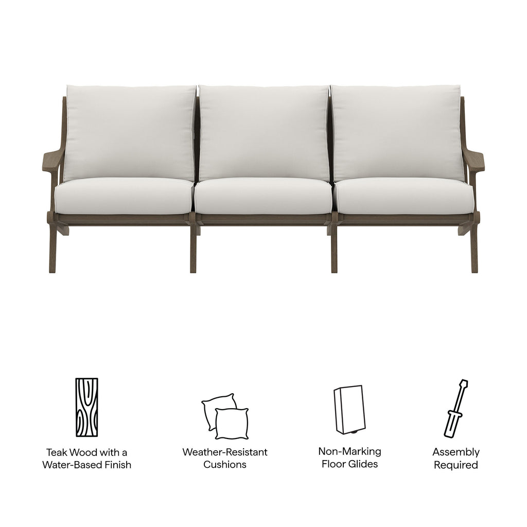 Saratoga Outdoor Patio Teak sofá