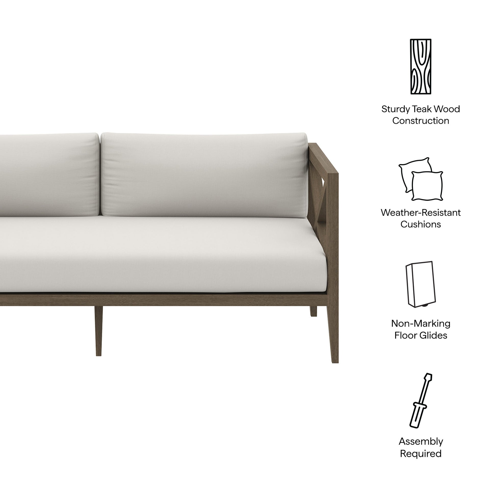 Northlake Outdoor Patio Teak loveseat