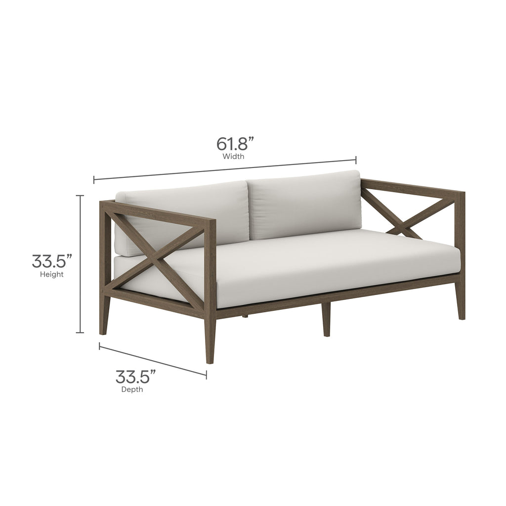 Northlake Outdoor Patio Teak loveseat
