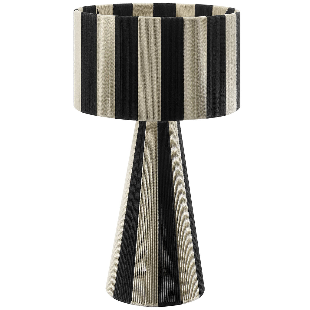 Renae Handwoven Cotton Thread Striped mesa Lamp